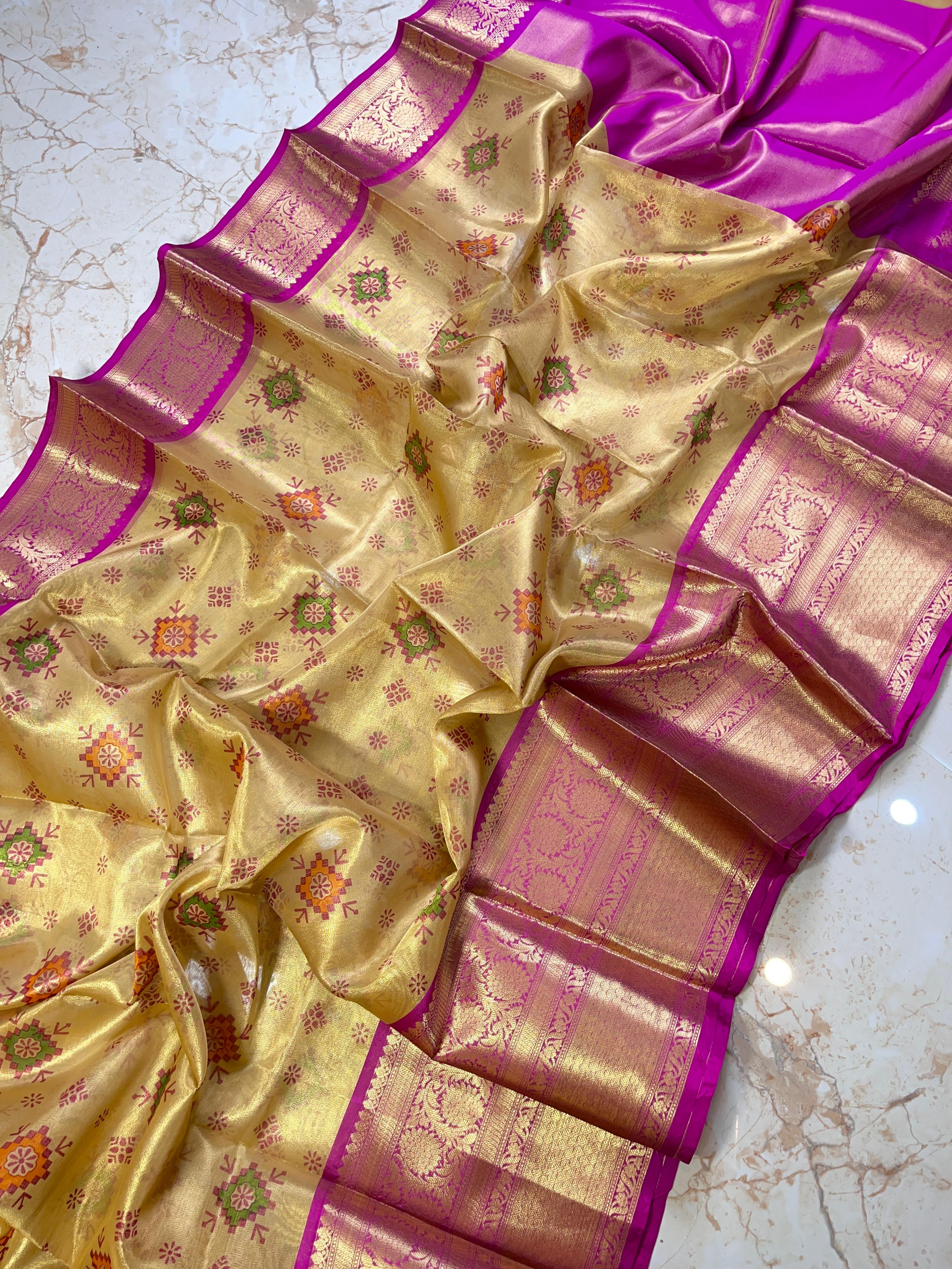 Premium Soft Banarasi Tissue Silk Saree