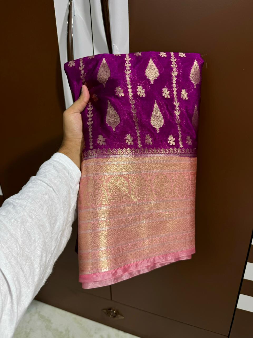 Banarasi Dyble Dupion Soft Silk Sarees