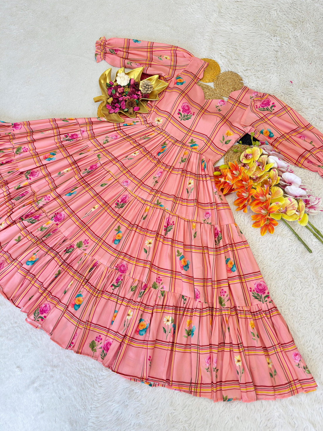 Pure Mul Chanderi Frocks