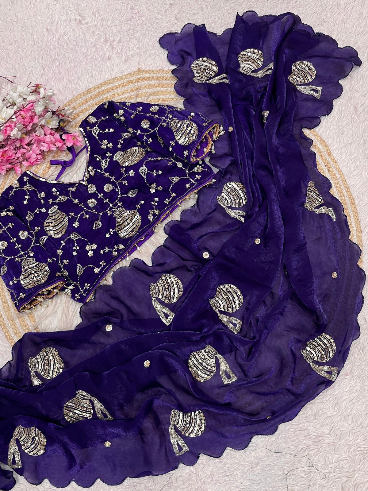 Pongal Special Fandy Silk Sarees with Stitched Blouse