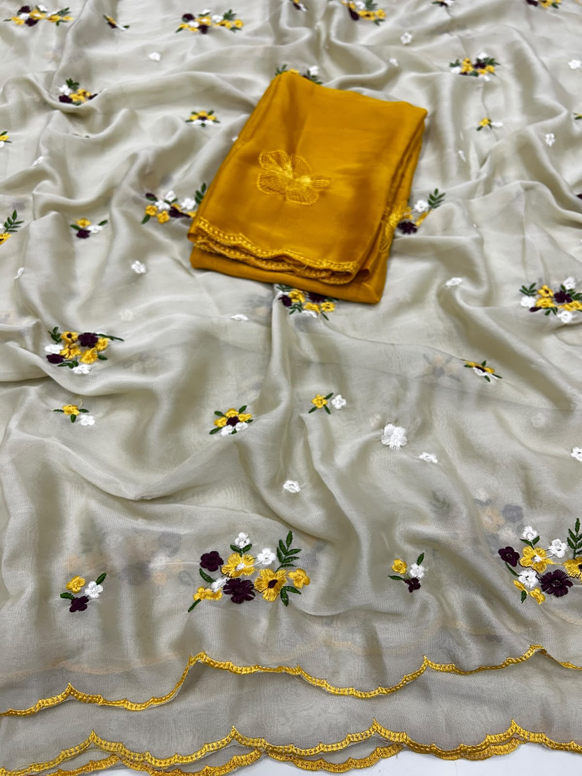 Soft Rangoli Silk Sarees with Embroidery Work