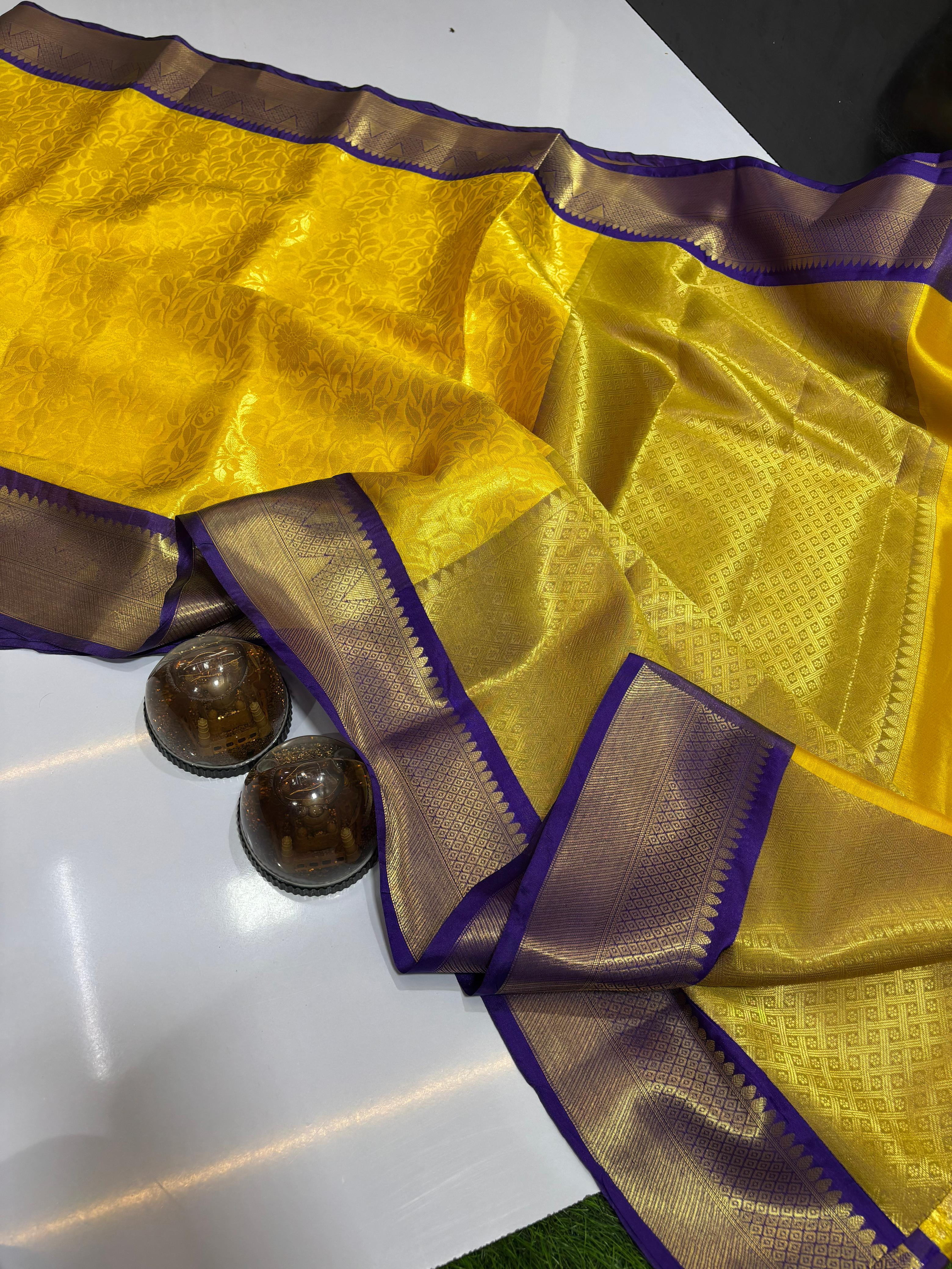 Pure Banarasi Soft Tissue Silk Saree