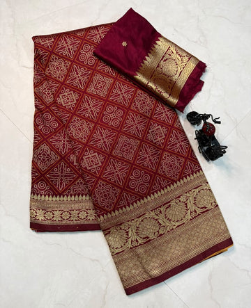 Banarasi Weaved Bandini Saree