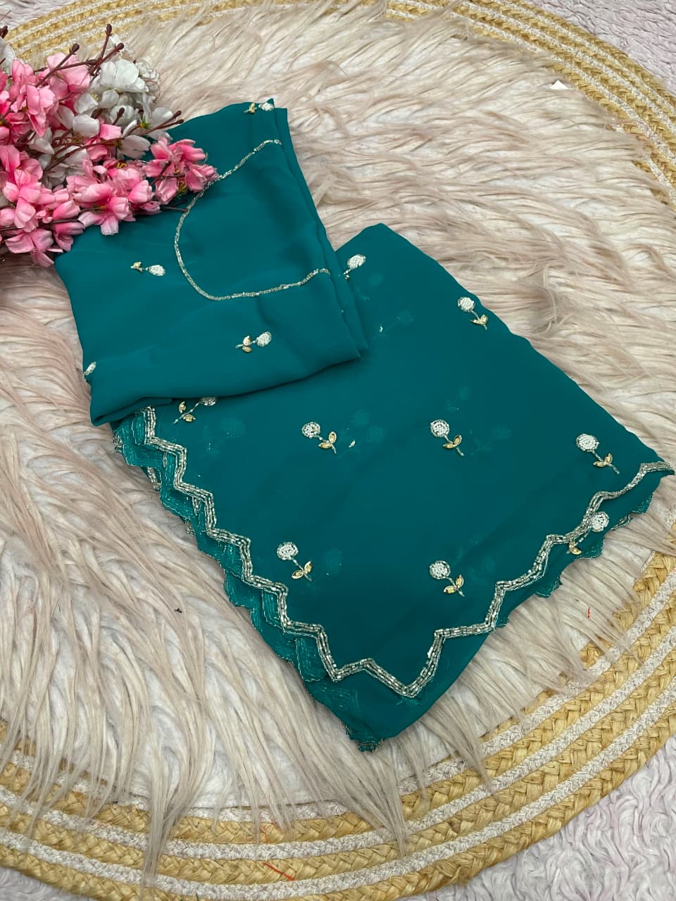 Premium Georgette Cocktails Sarees