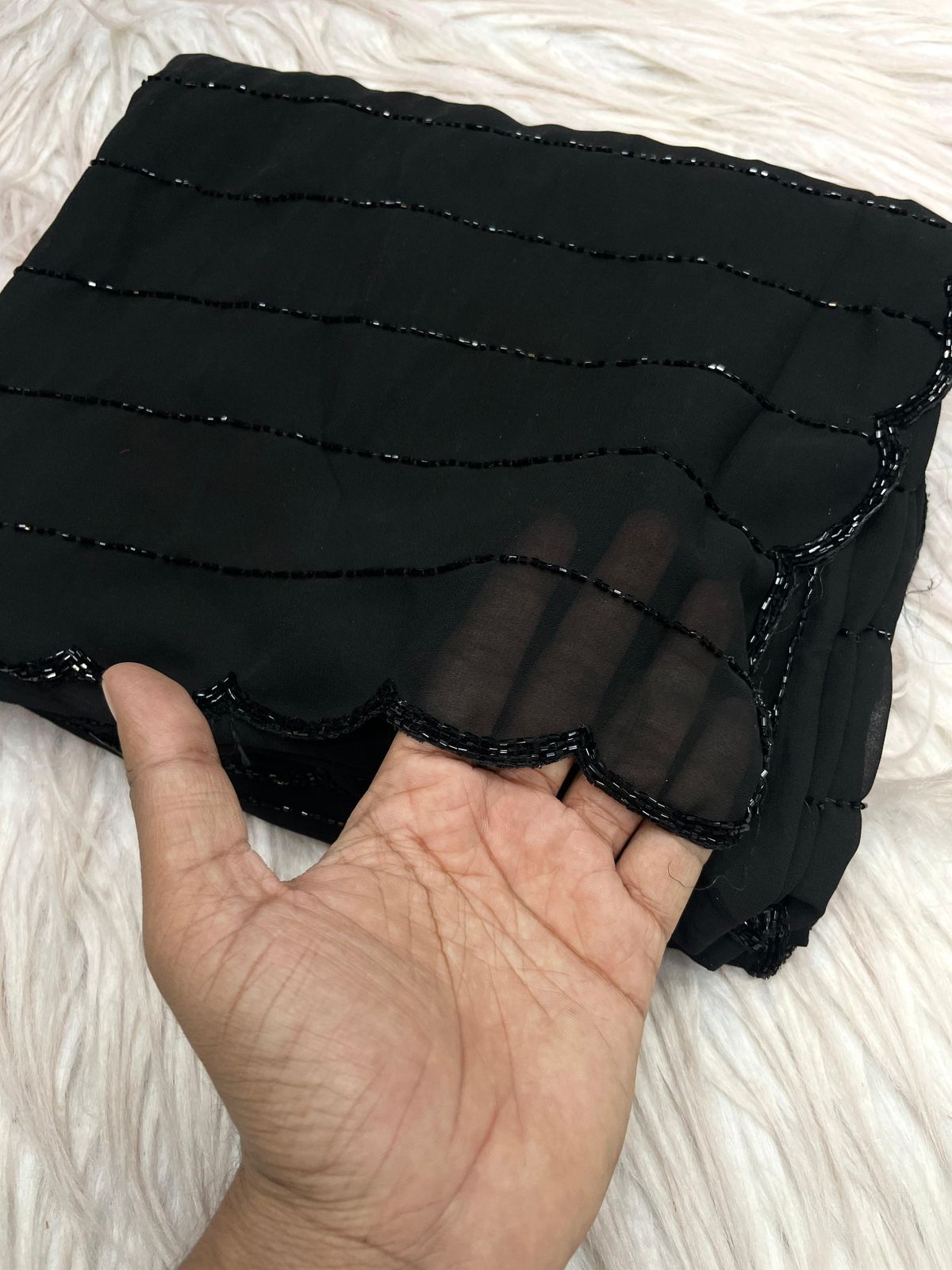 Celebrity Inspired Black Cocktail Saree