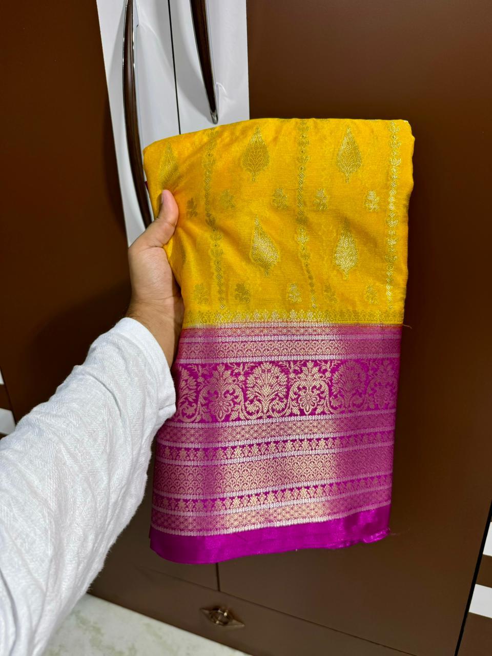 Banarasi Dyble Dupion Soft Silk Sarees