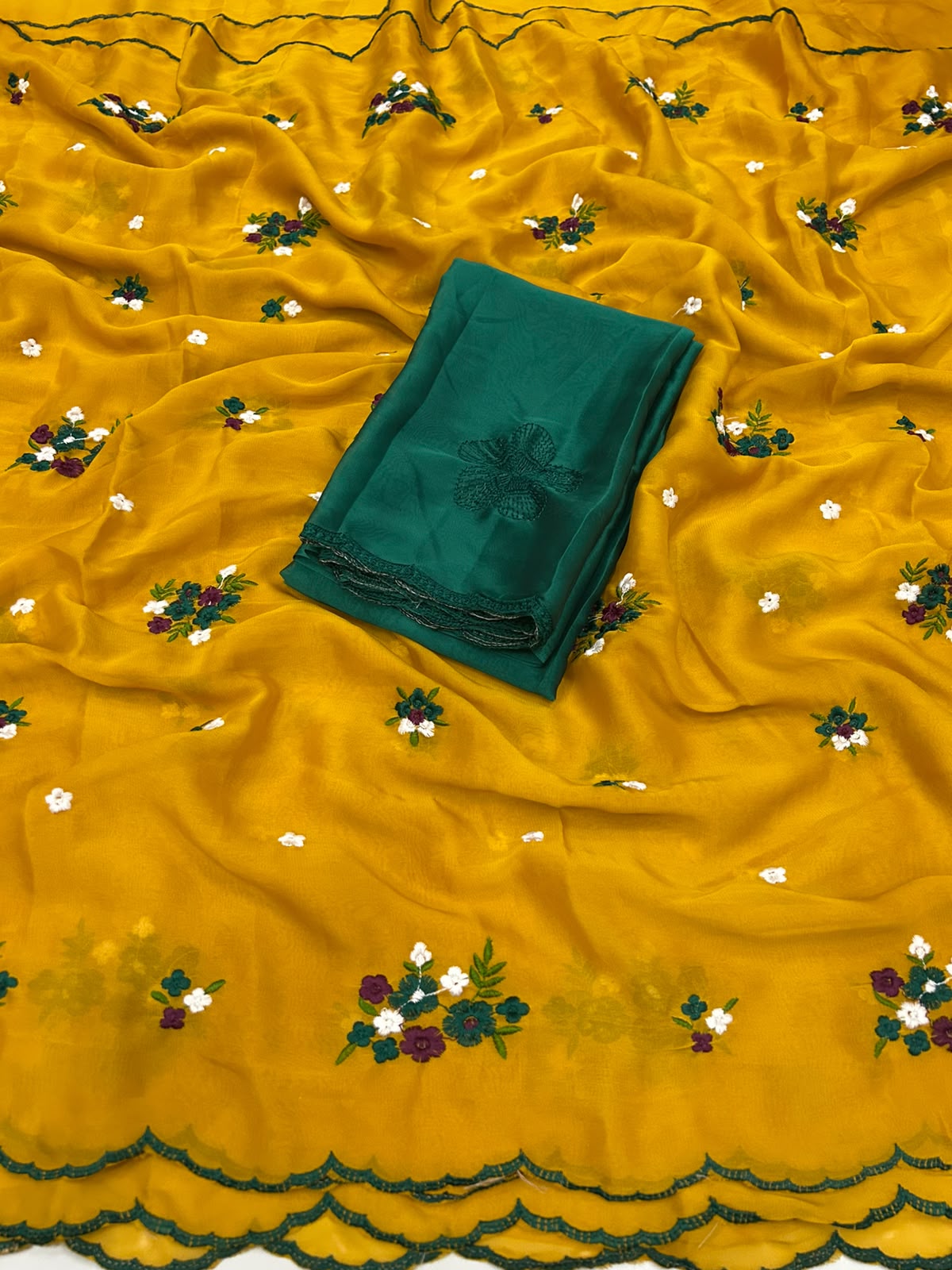 Soft Rangoli Silk Sarees with Embroidery Work