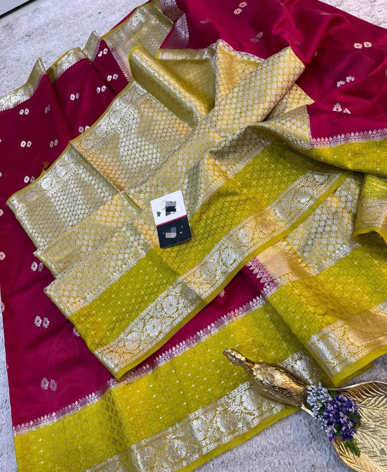 Premium Banarasi Raw Mango Silk Sarees