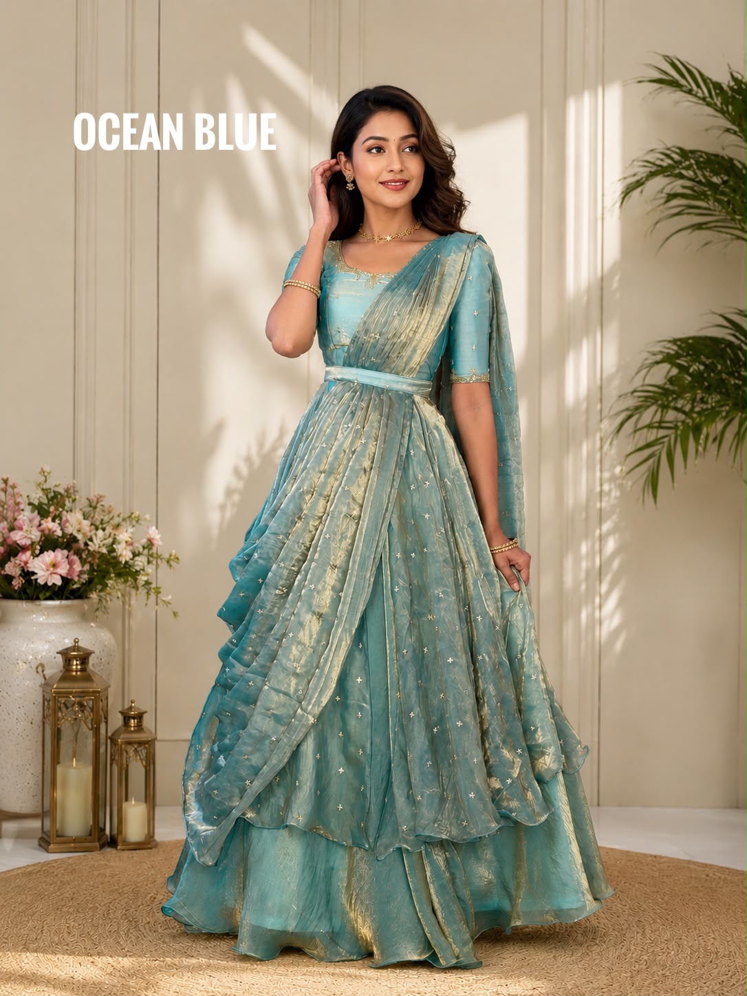 Beautiful Heavy Space Silk Lehenga Choli with Set Double Frill