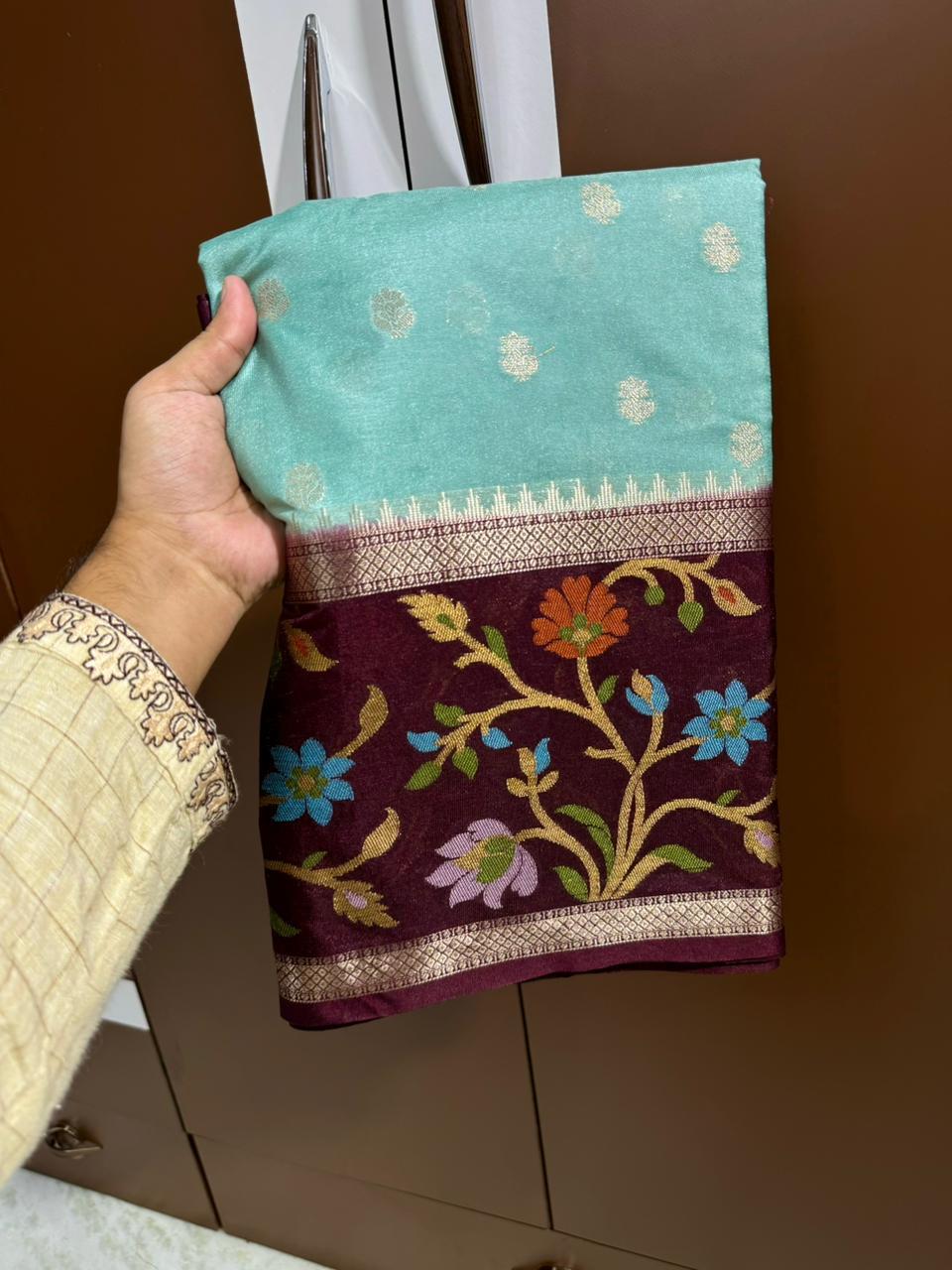 Premium Banarasi Dyble Dupion Soft Silk Sarees