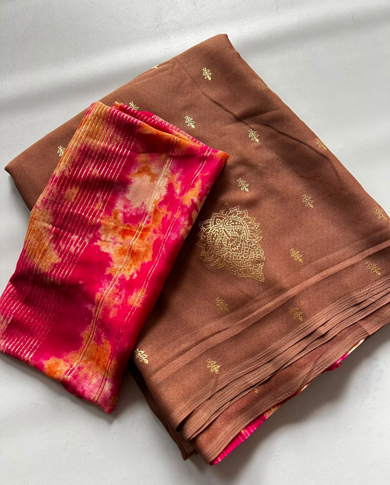 Soft moss chiffon sarees