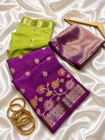 Banarasi Viscose Soft Silk Sarees