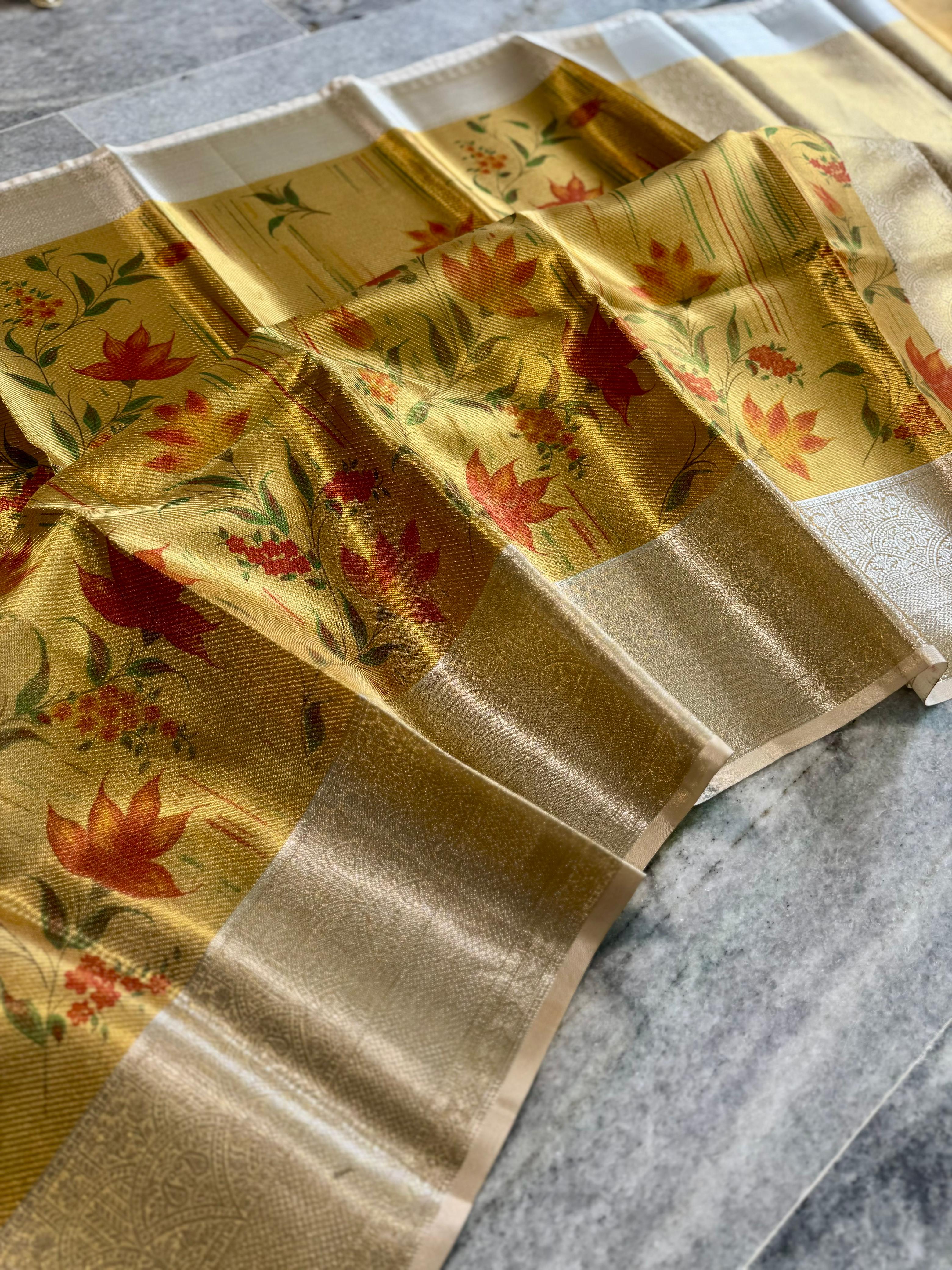Soft Banarasi Tissue Silk Saree