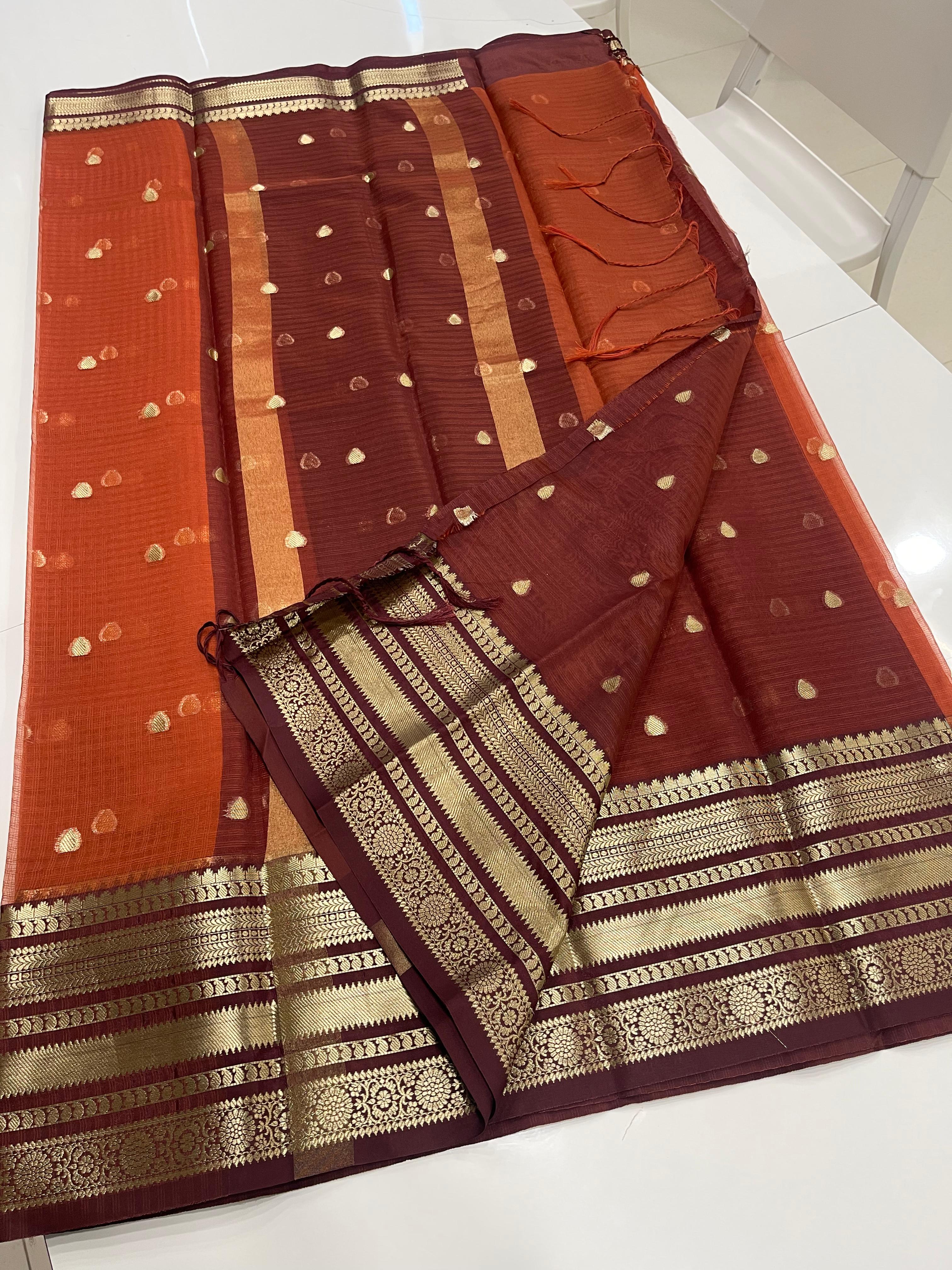 Soft & Light Weight Muslin Checks Sarees