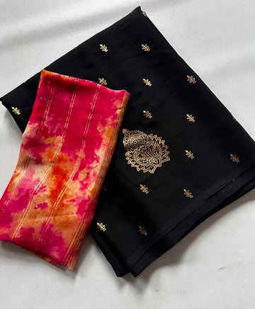Soft moss chiffon sarees