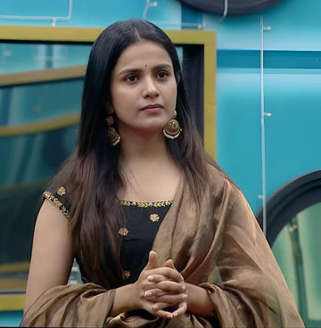 Trending Big Boss Tanuja Style Maggam Work Gown