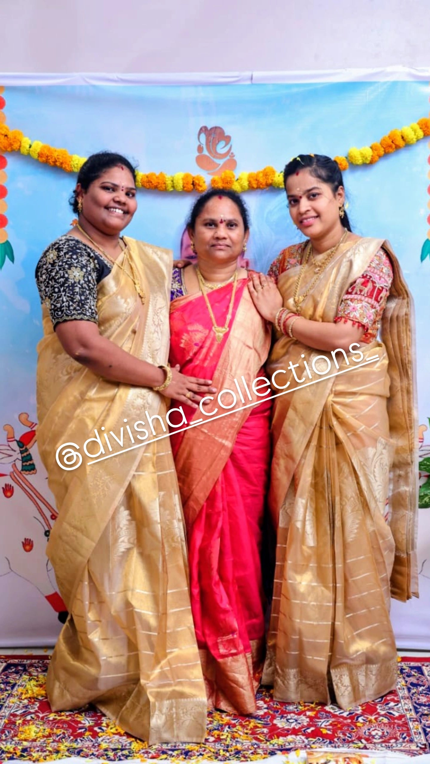 Copper Tissue Saree with Kanchi Border