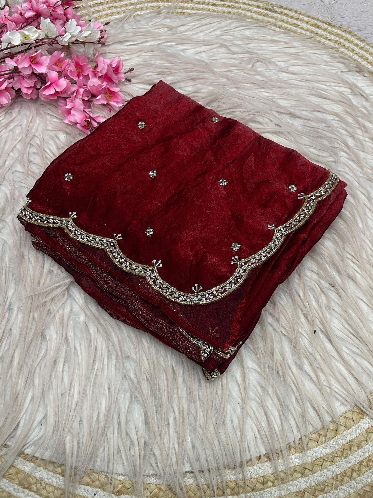 20+ Colors in Celebs Favorite Space Silk Fandy Satin Silk Sarees