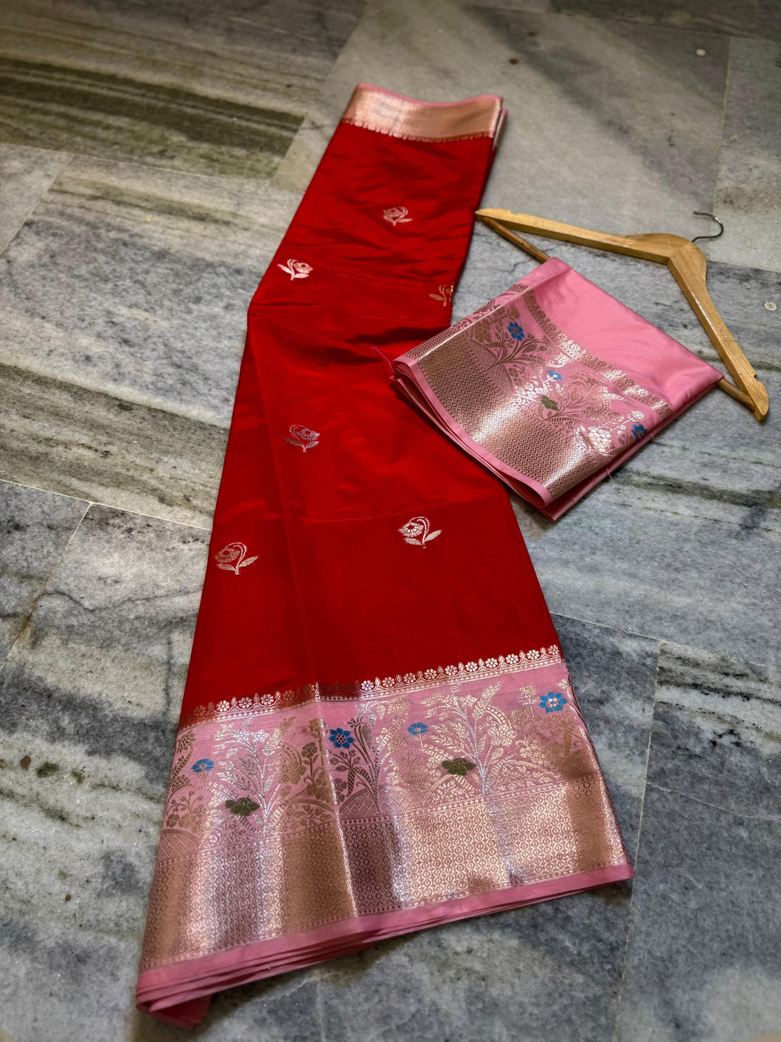 Premium Banarasi Semi Mashru Silk Sarees
