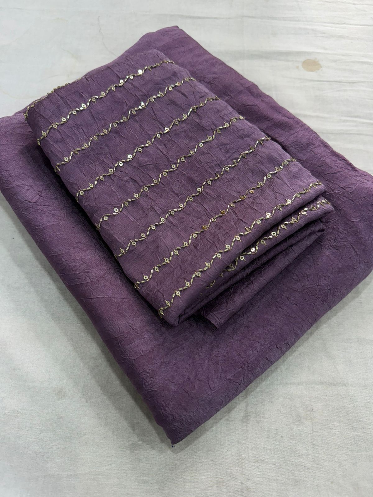 Rangoli Crush Silk Saree with Sequence Work Blouse
