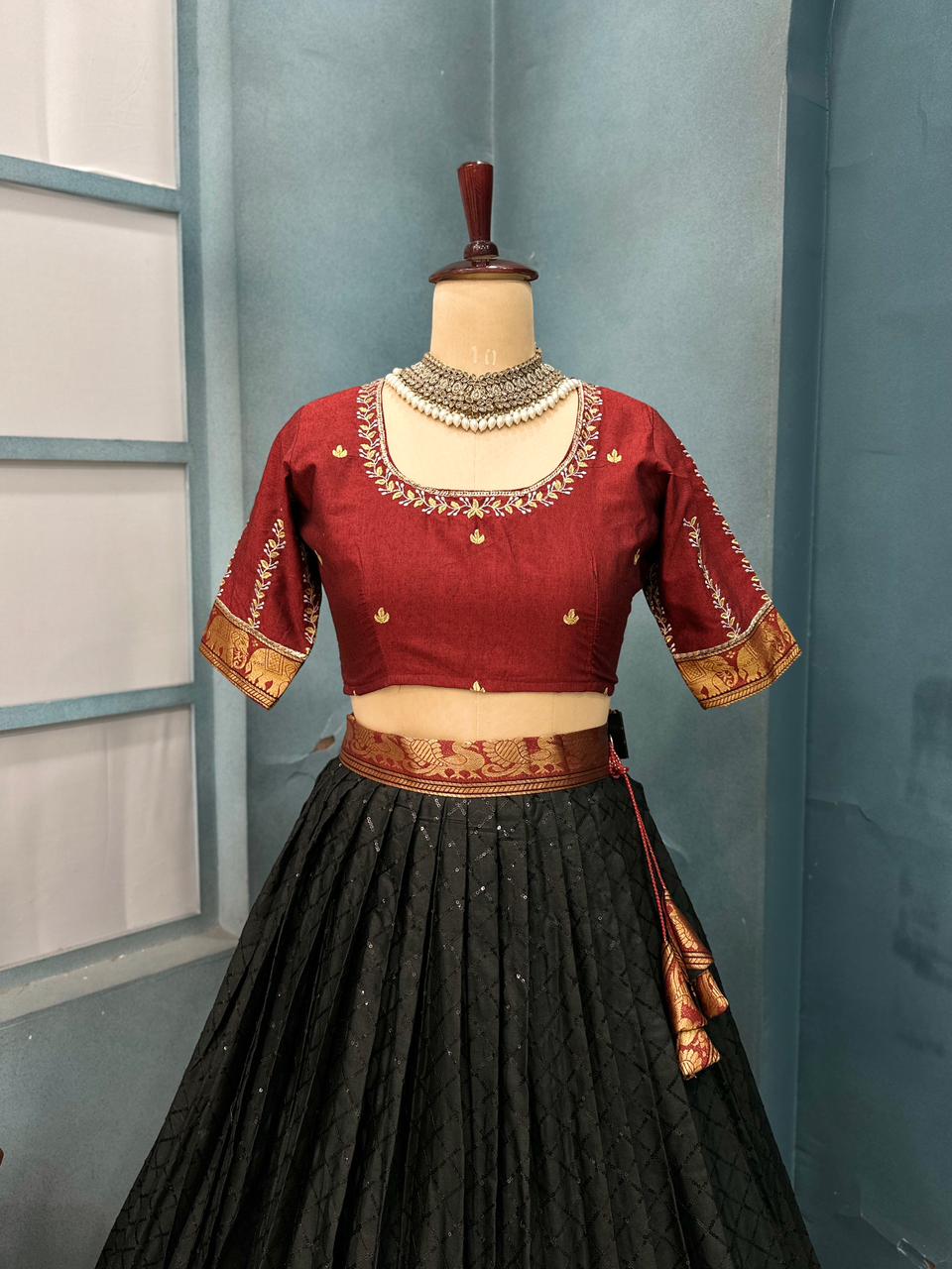 Fully Stitched Narayanpet Style Lehanga