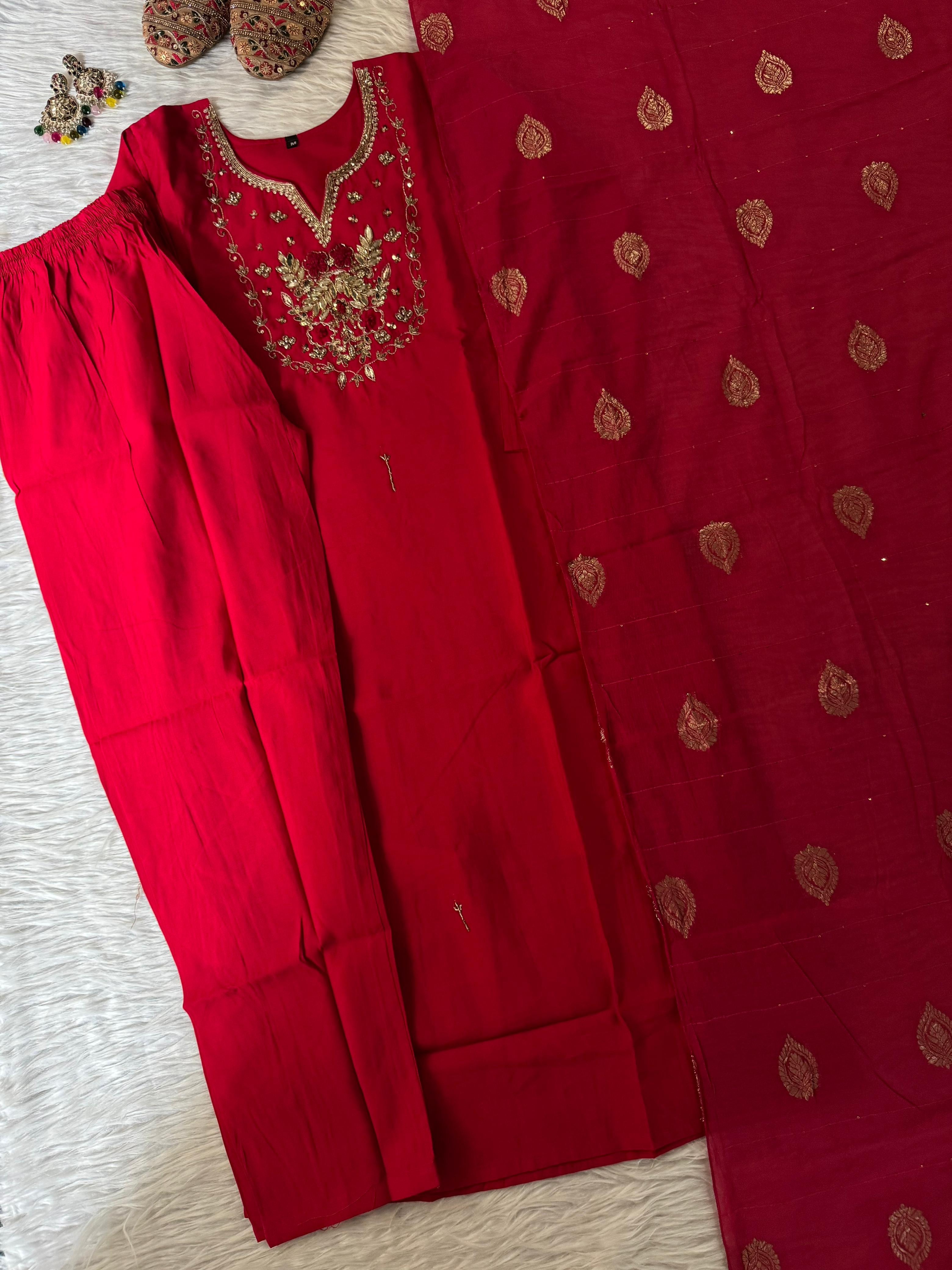 Premium Designer 3 Piece Kurti Set
