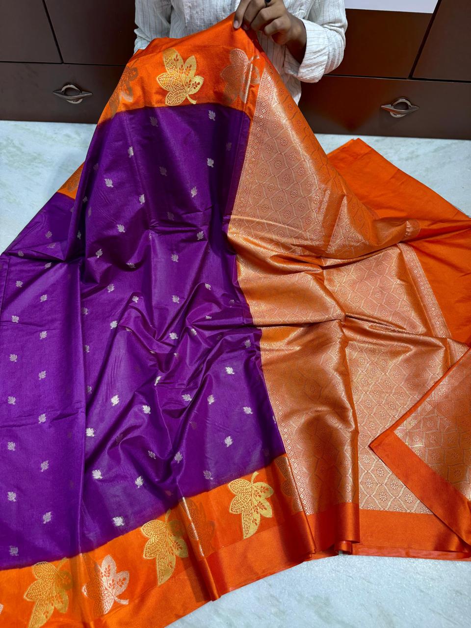 Elegant Banarasi Dyble Soft Silk Sarees