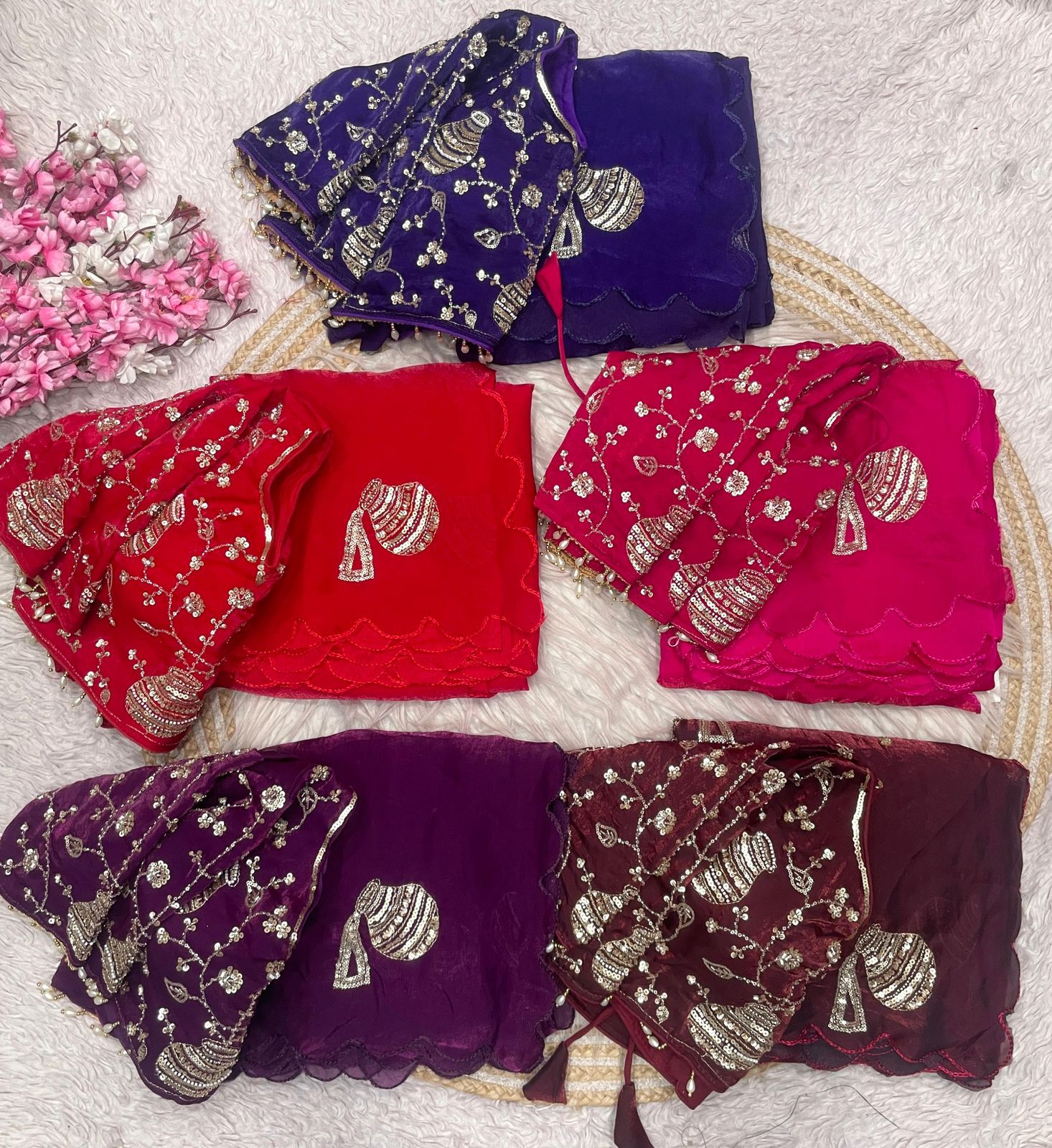 Pongal Special Fandy Silk Sarees with Stitched Blouse