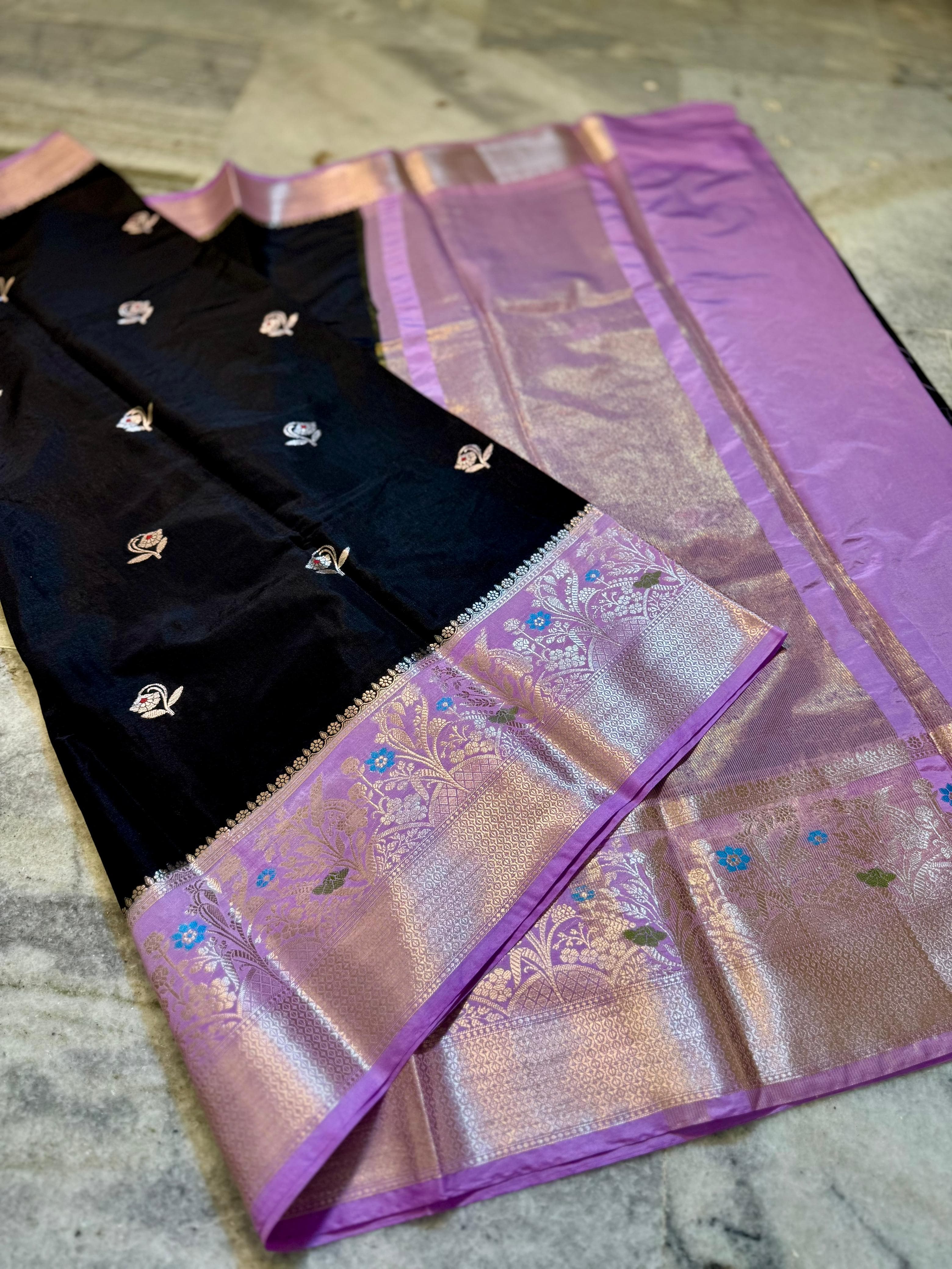 Premium Banarasi Semi Mashru Silk Sarees
