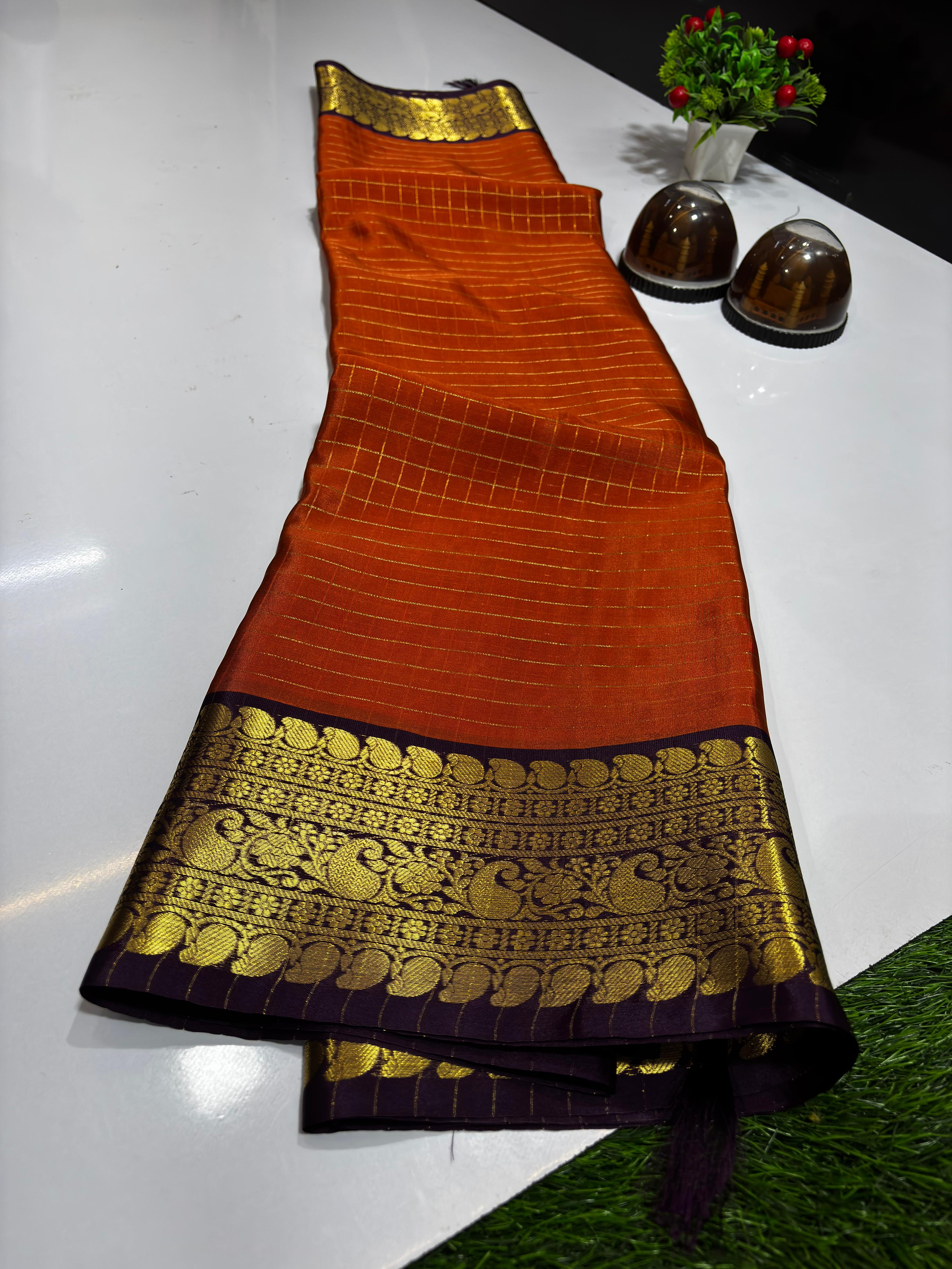 Soft Banarasi Semi Katan Silk Saree