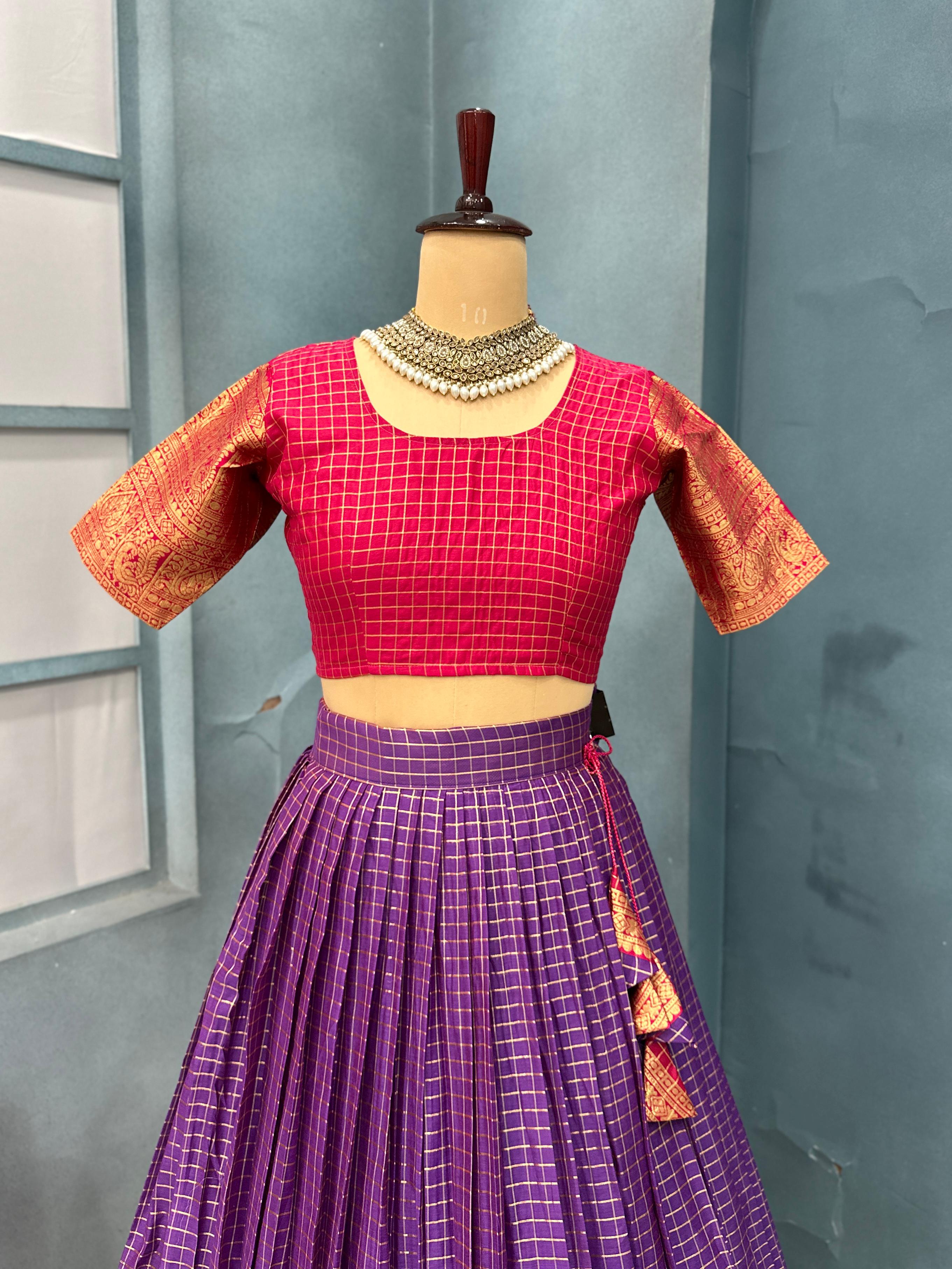 Pure Kanchi Cotton Fully Stitched Lehengas