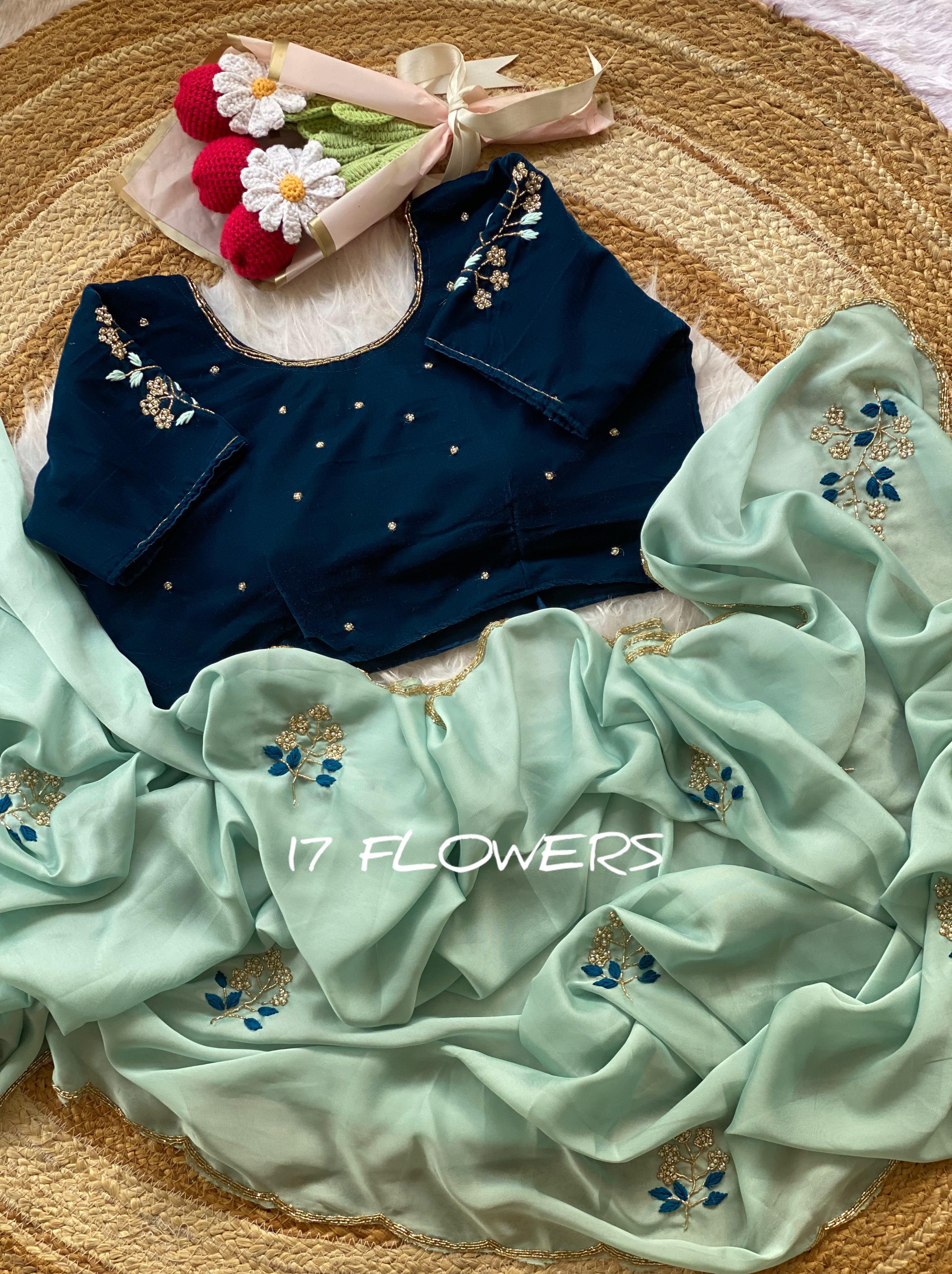Elegant Rangoli Silk Saree with Maggam Work