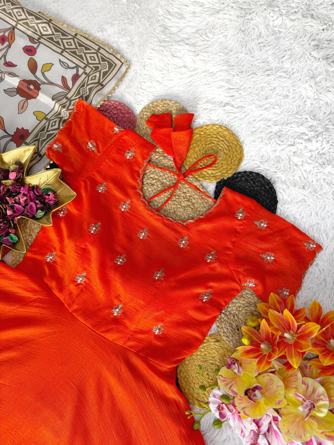 Maggam Work Gown with Designer Duppata