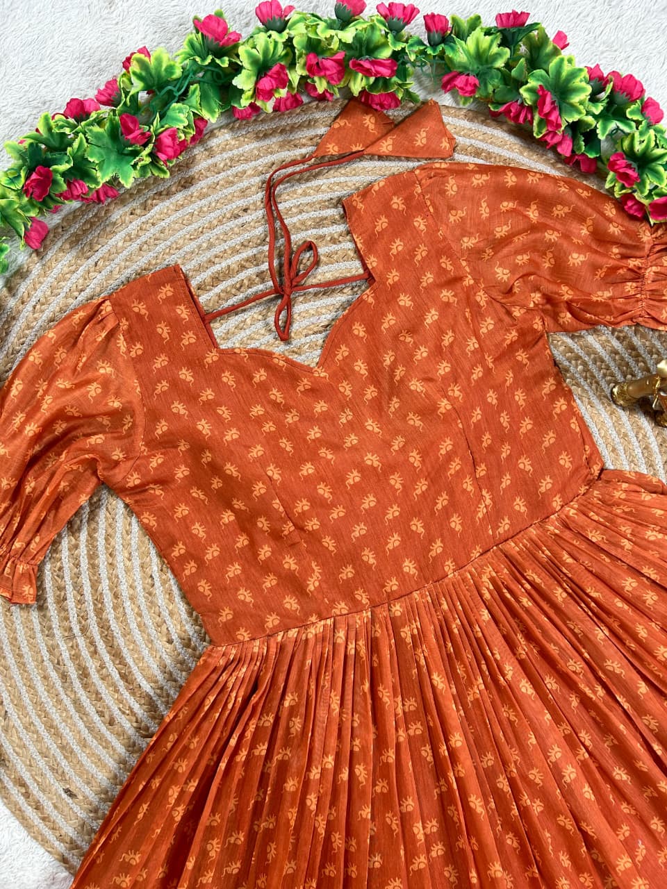 Pure Chanderi Midi Dress