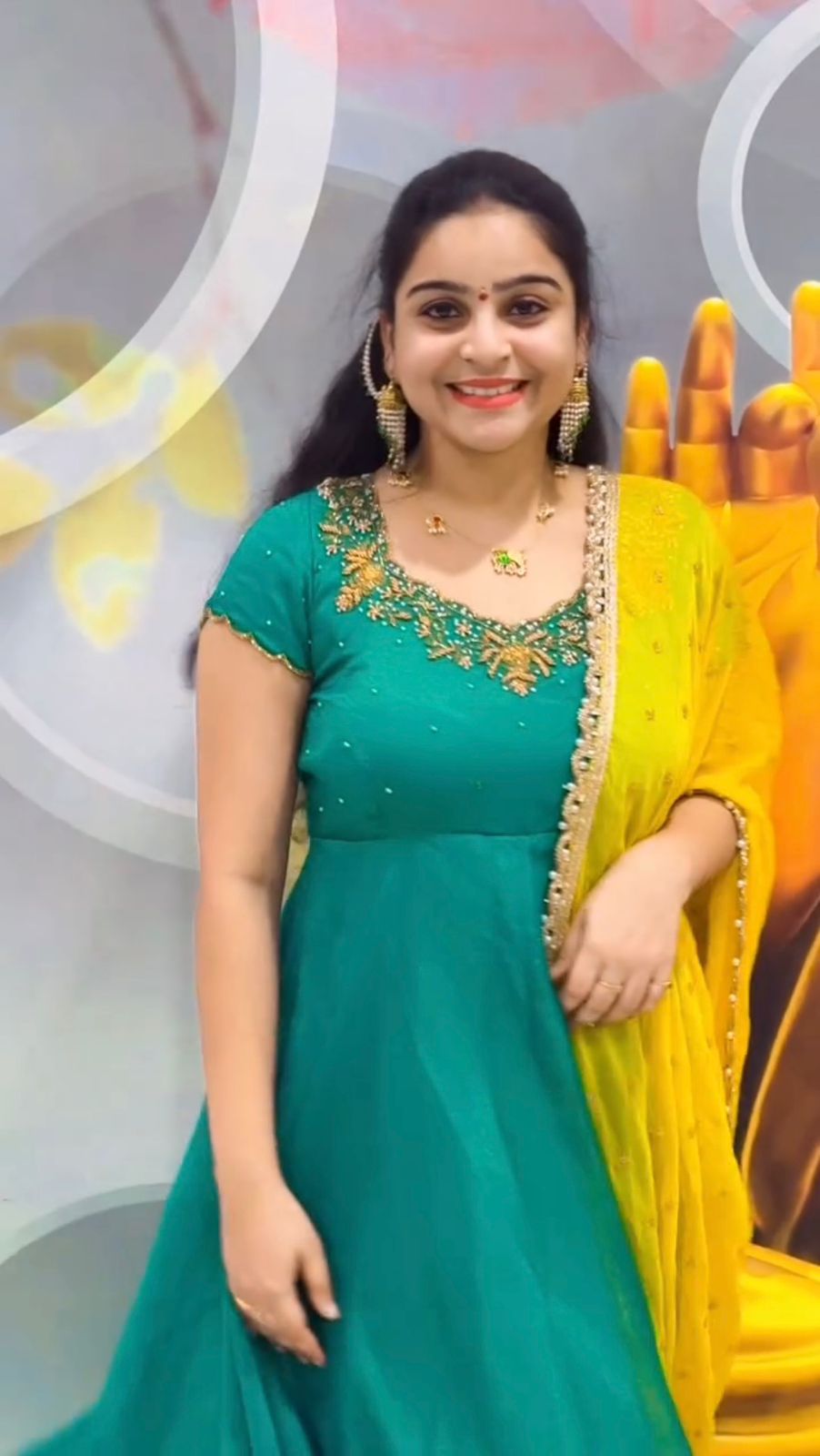 Premium Gown with Maggam Handwork