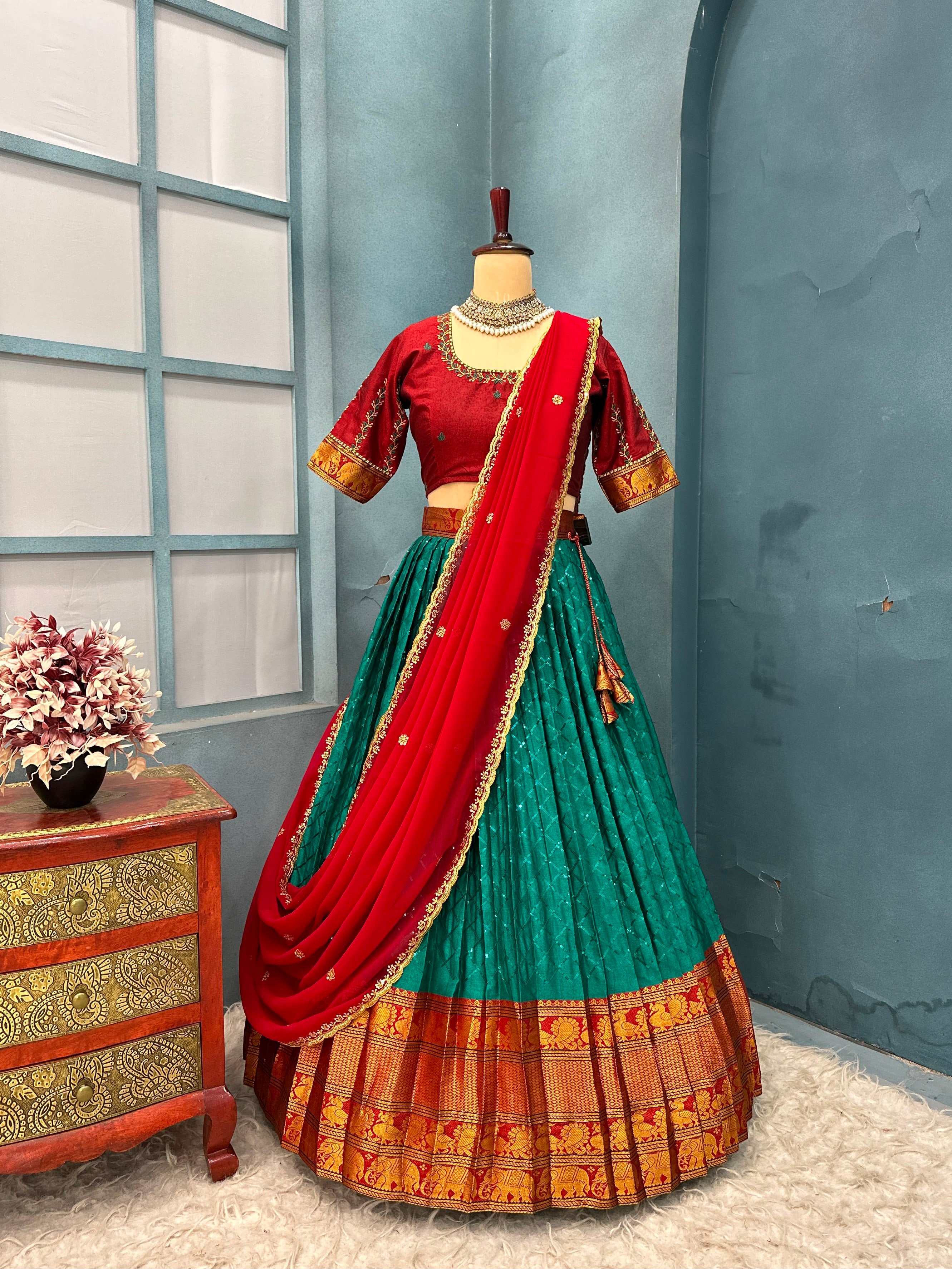 Fully Stitched Narayanpet Lehanga