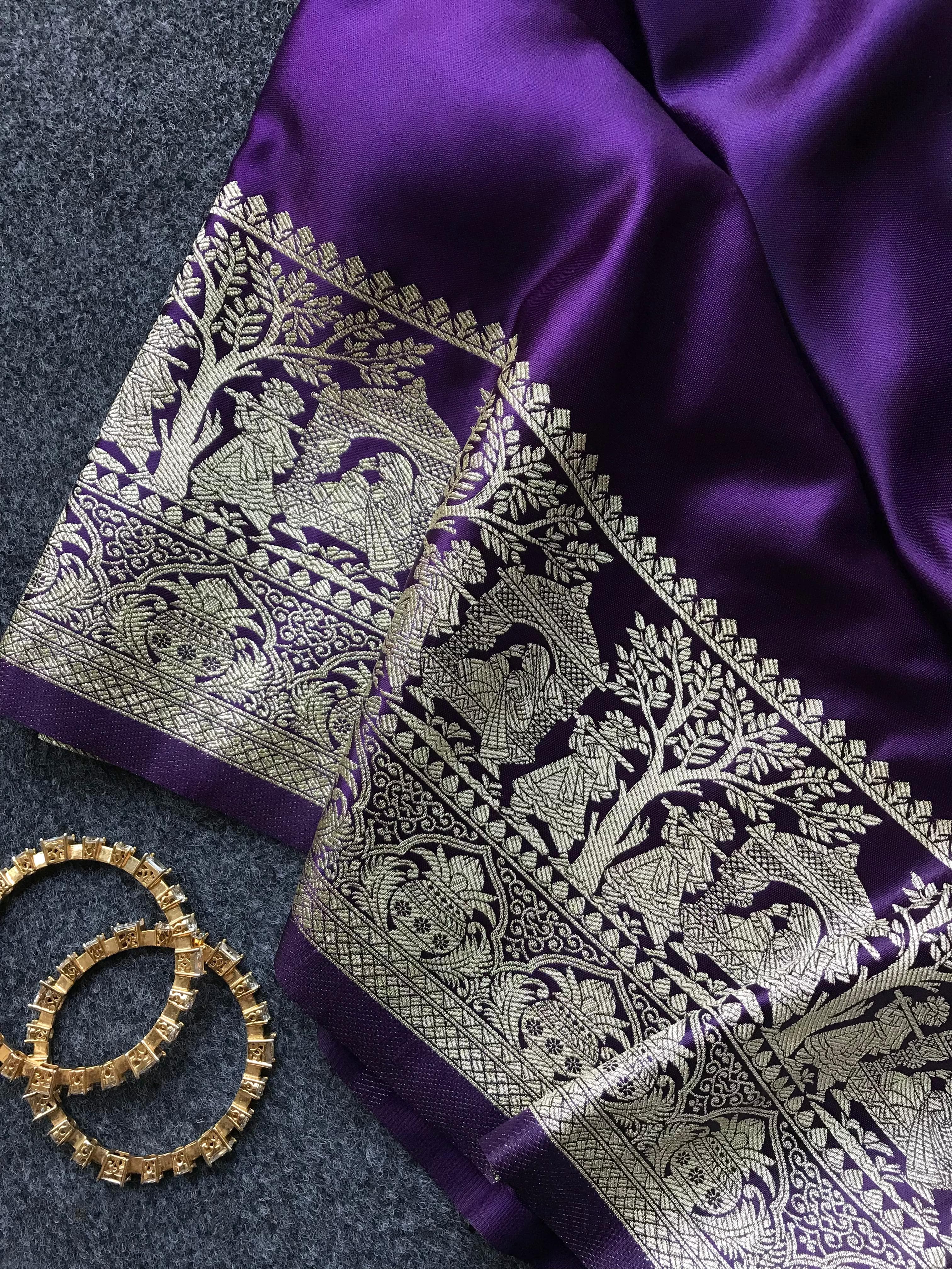 Premium Banarasi Satin Silk Sarees