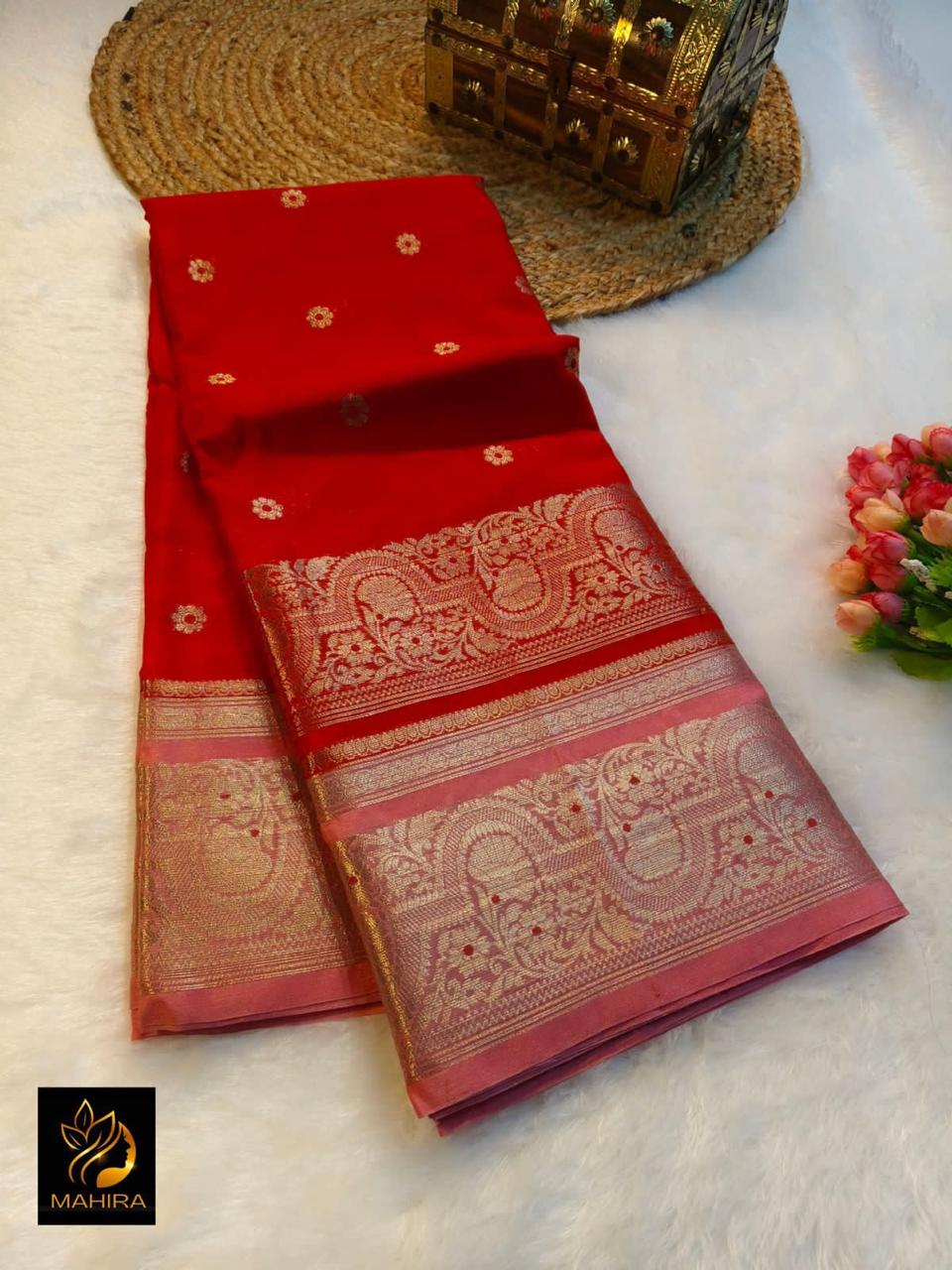Banarasi Semi Katan Silk Sarees