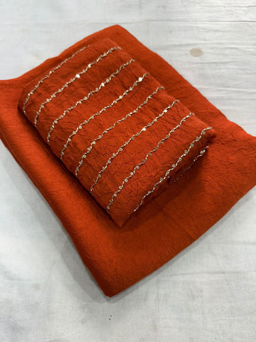 Rangoli Crush Silk Saree with Sequence Work Blouse