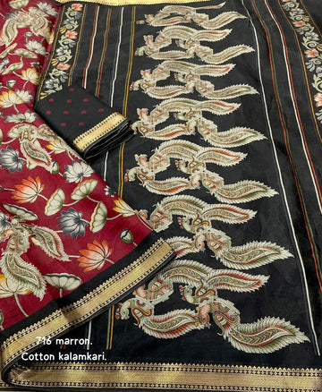 Soft Cotton Style Kalamkari Sarees
