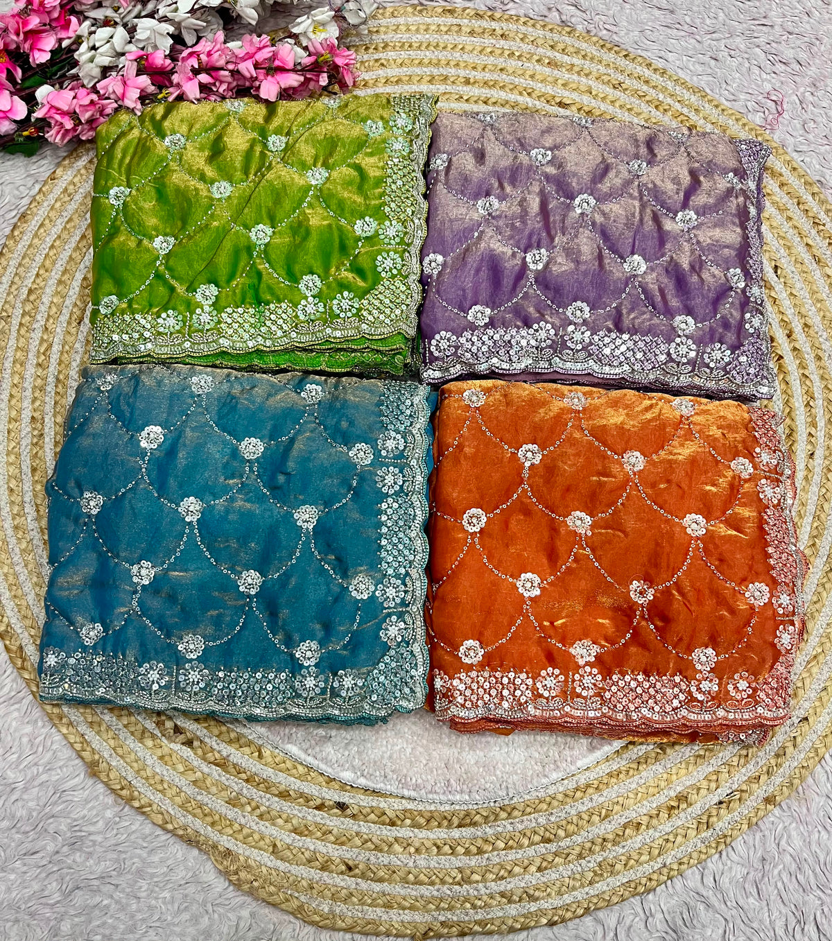Fandy Satin Space Silk Sarees
