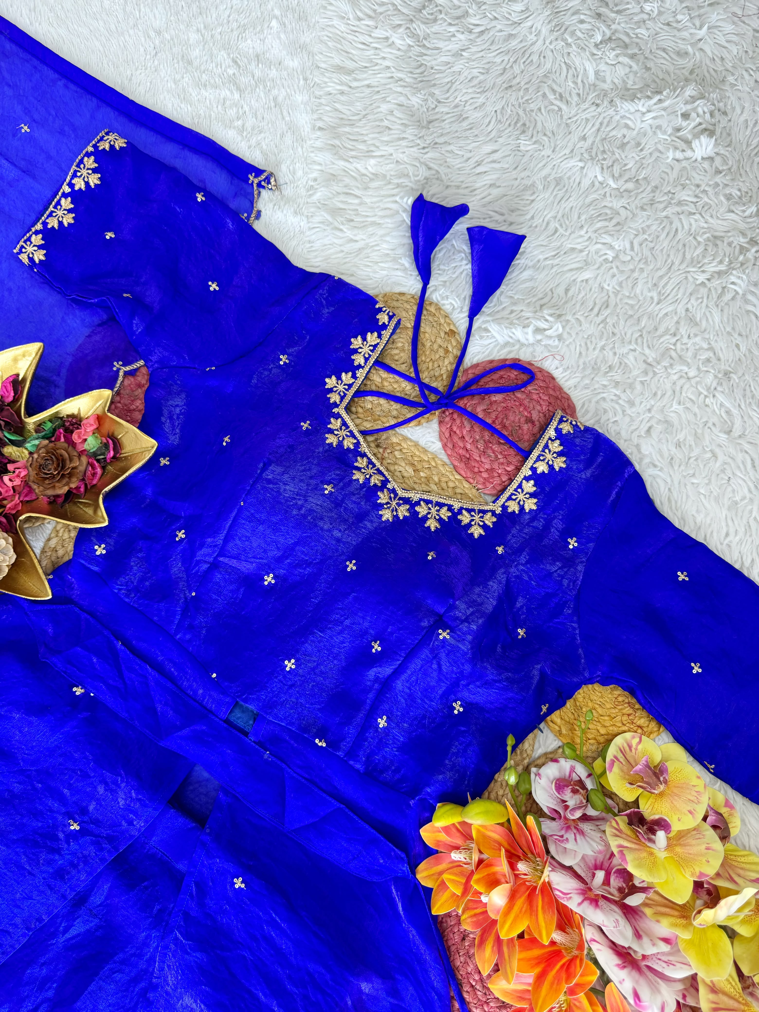 Beautiful Heavy Space Silk Lehenga Choli with Set Double Frill