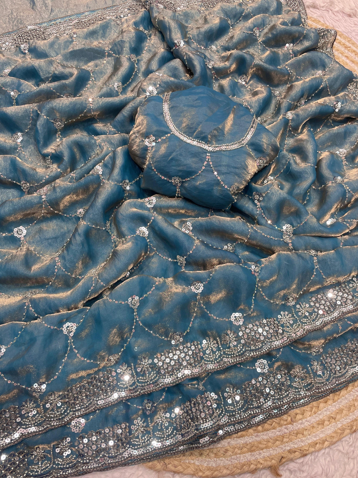 Fandy Satin Space Silk Sarees