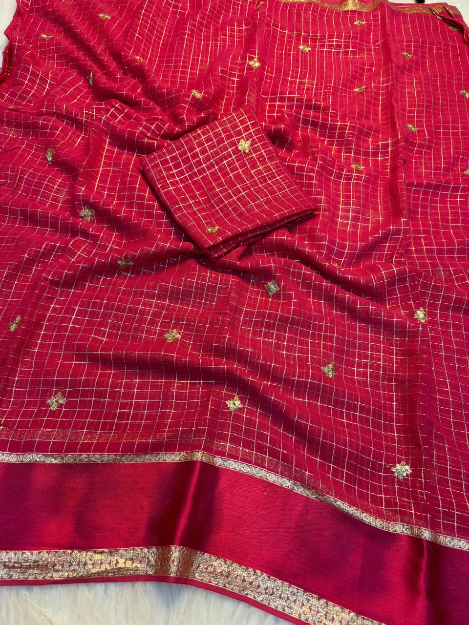Viscose Georgette Sequence Full Worked Saree with Running Sequence Work Blouse