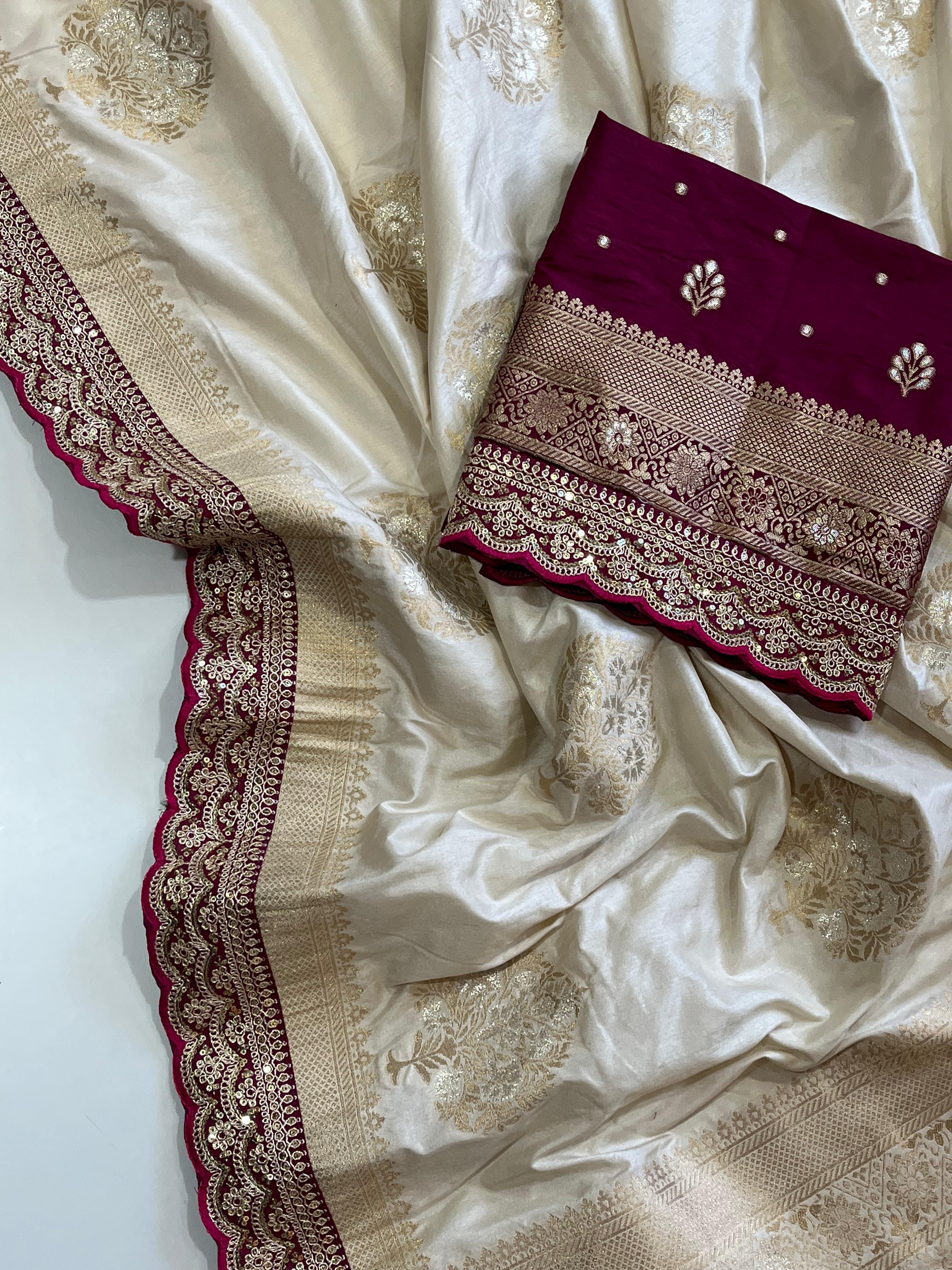Premium Dola Silk Sarees with Unstitched Blouse