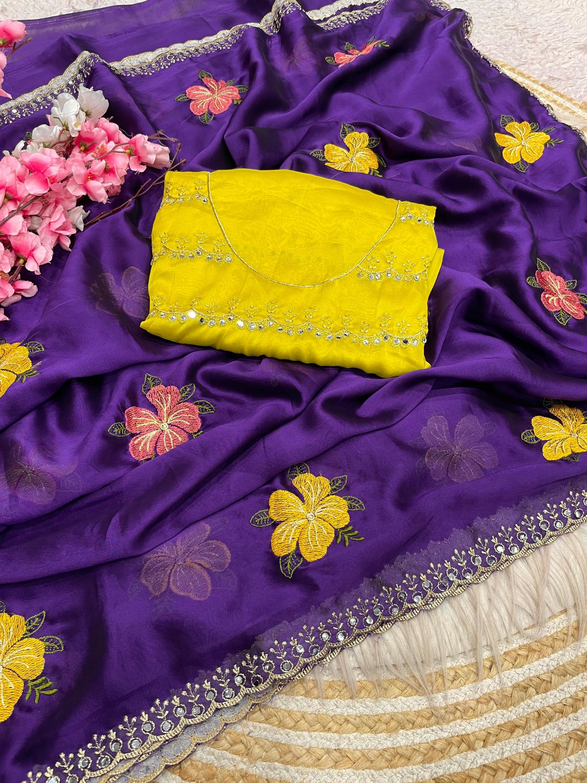 Rangoli Silk with Mirror & Embroidery Work
