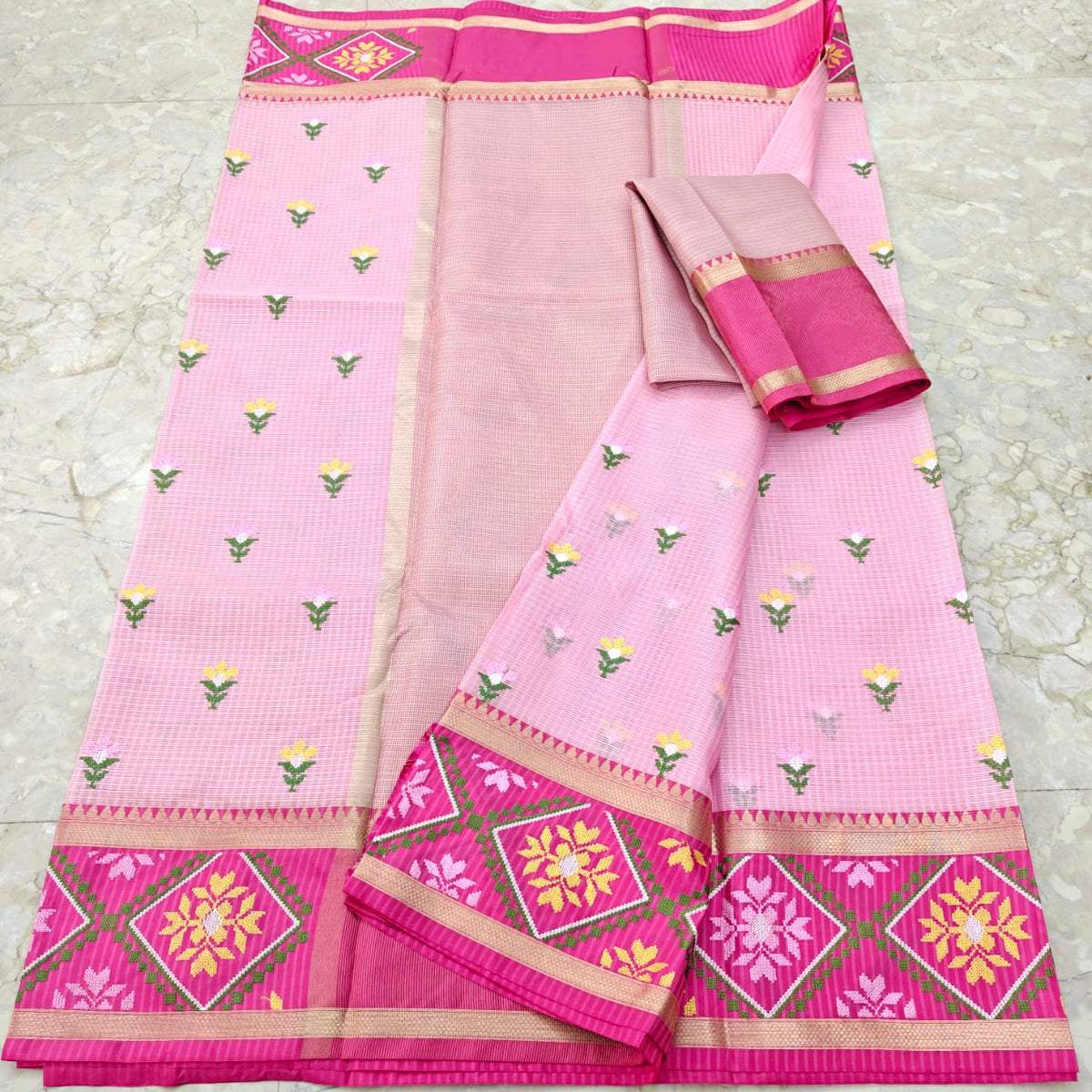 Soft silk Kota work sarees