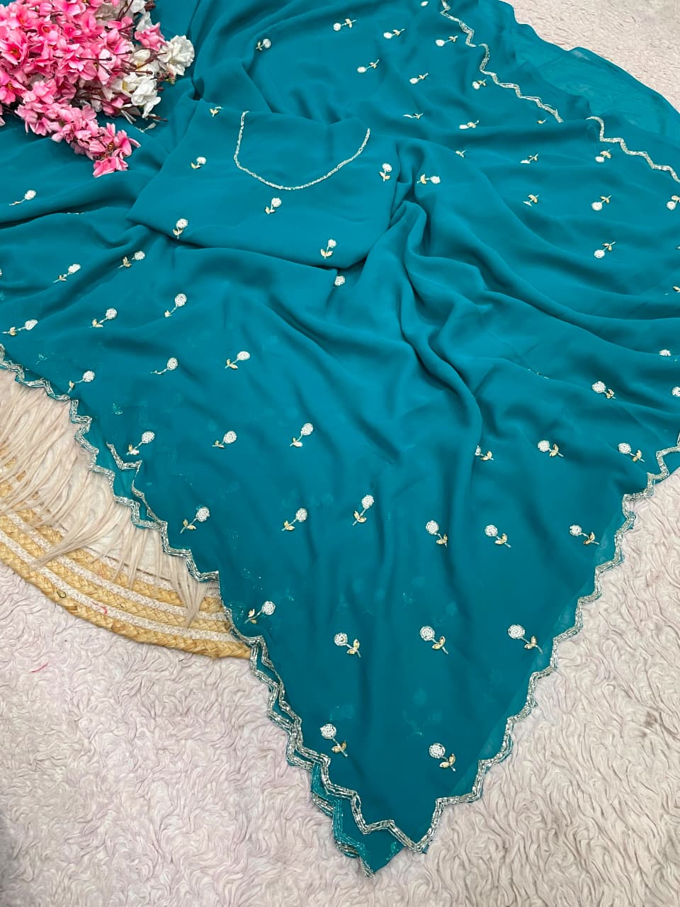 Premium Georgette Cocktails Sarees