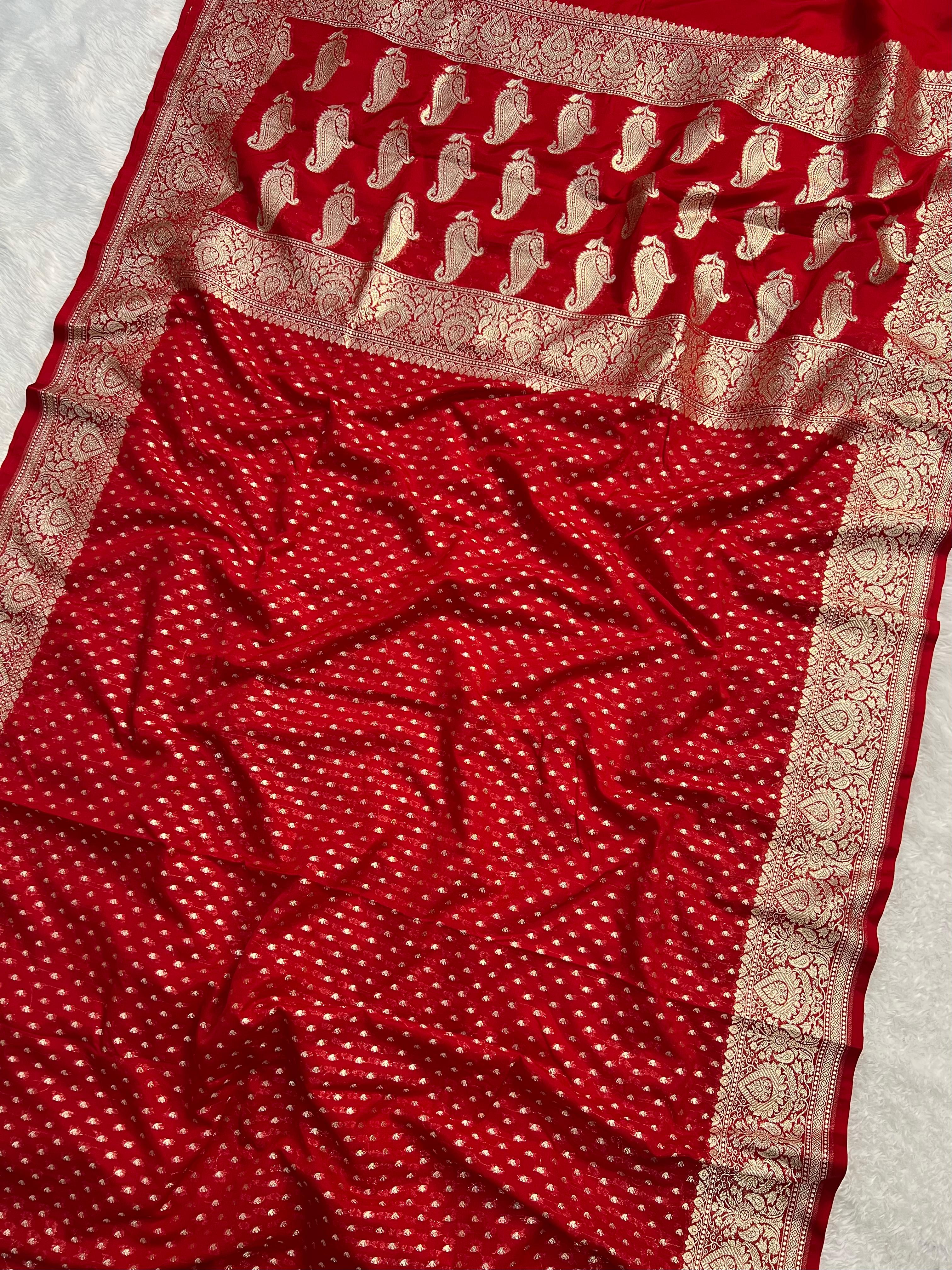 Banarasi Handloom Georgette Saree