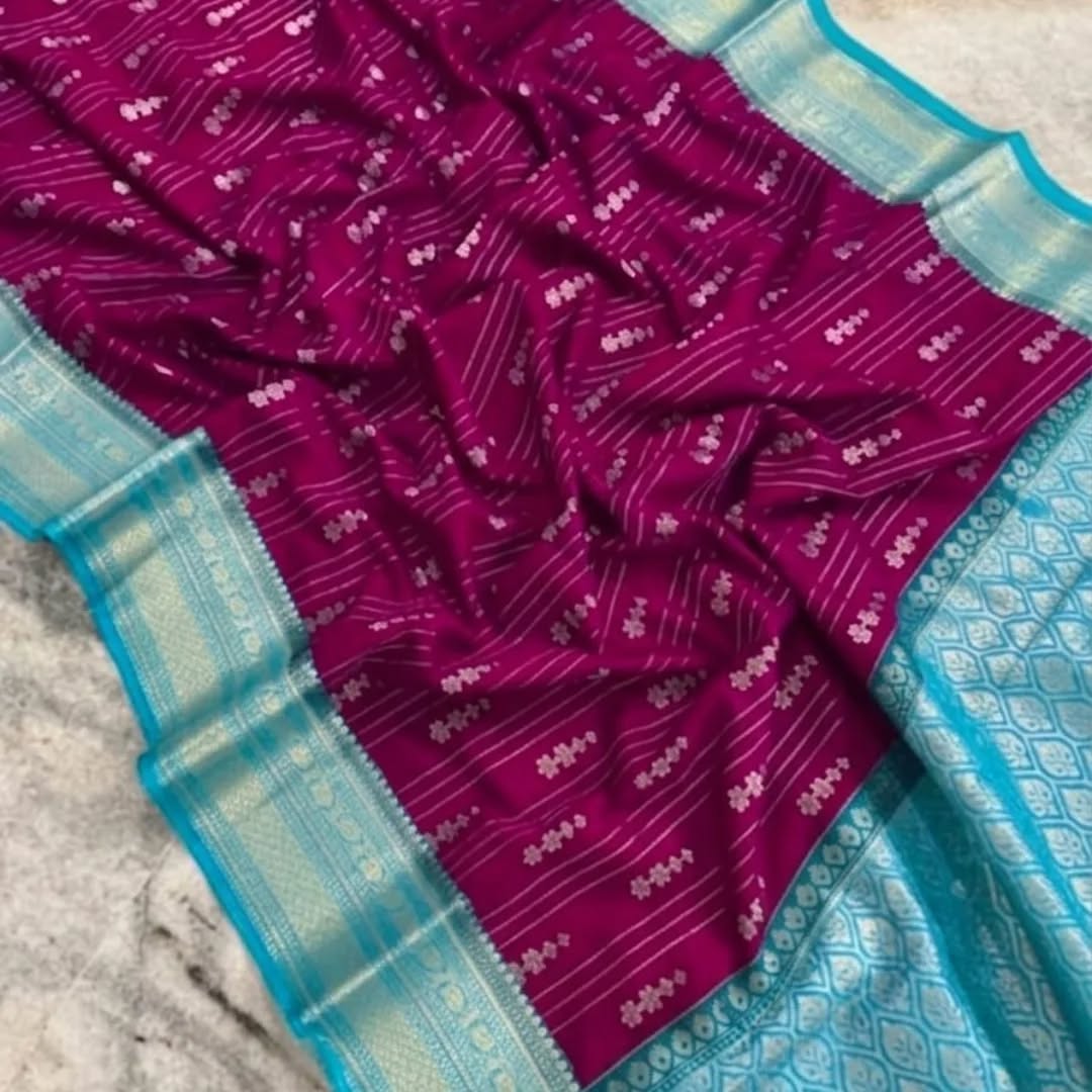 Soft Banarasi Chiniya Silk Sarees